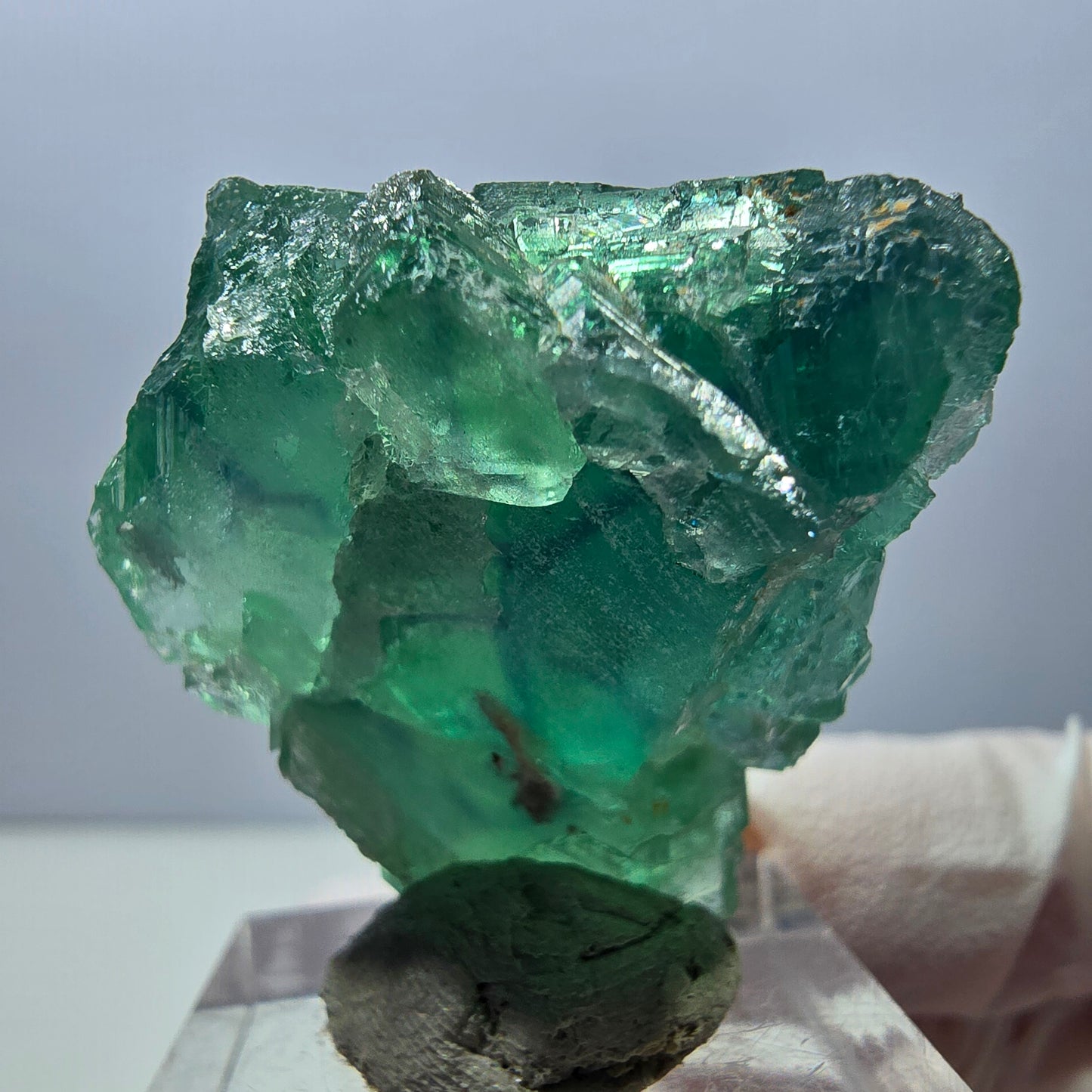 Klarer Phantom Fluorit Würfel parkettiert, grün Okorusu, Namibia 35*31*23mm
