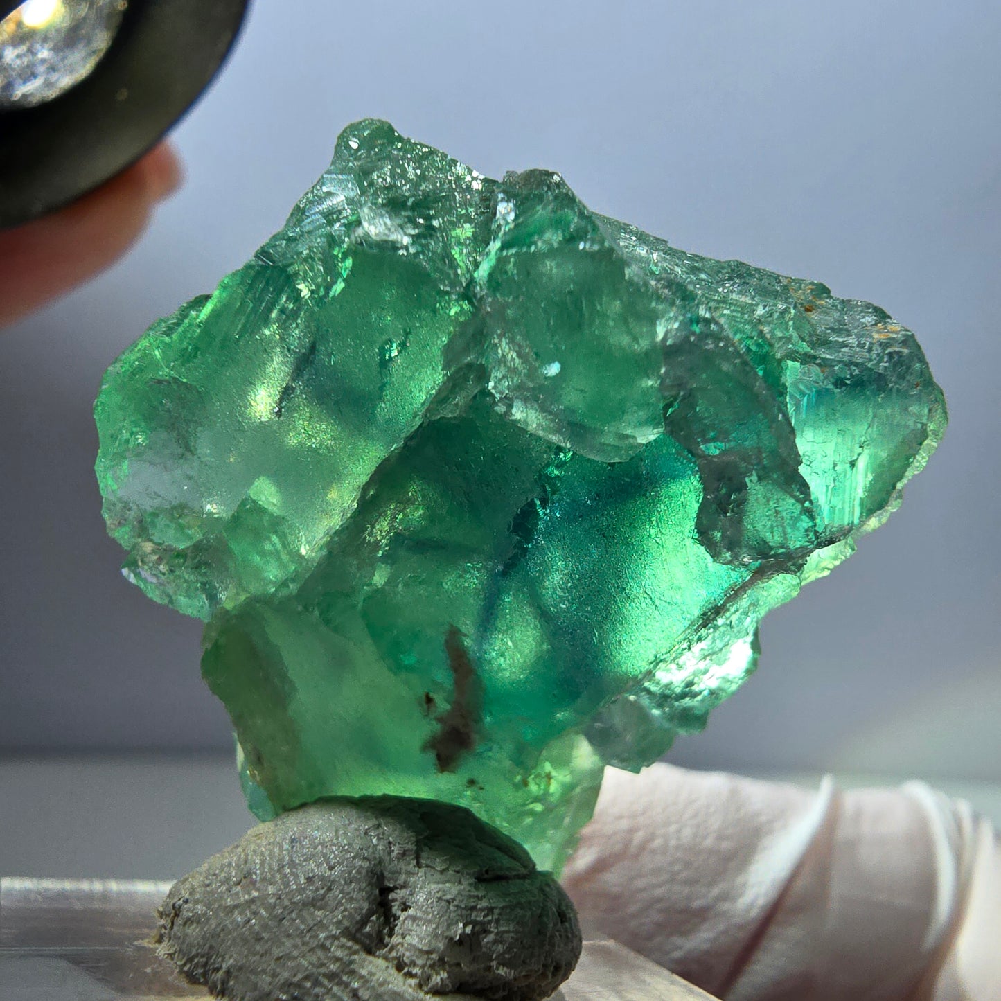 Klarer Phantom Fluorit Würfel parkettiert, grün Okorusu, Namibia 35*31*23mm