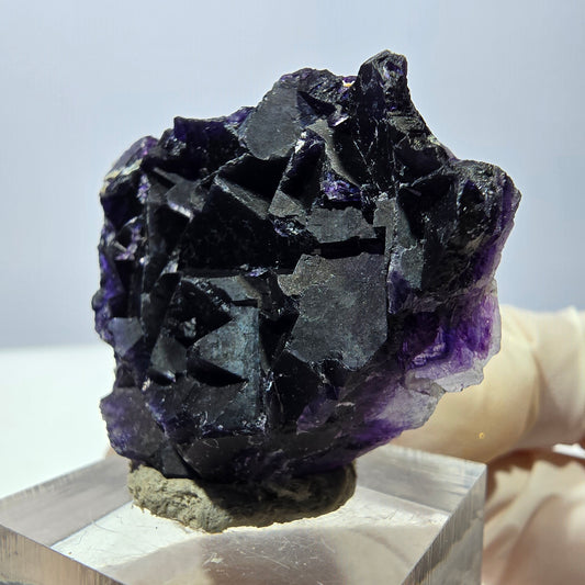 Phantom Fluorit Würfel Stufe, lila Okorusu, Namibia 35*31*16mm