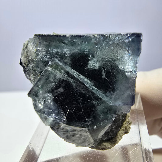 Phantom Fluorit Würfel Stufe, grün lila Okorusu, Namibia 33*30*23mm