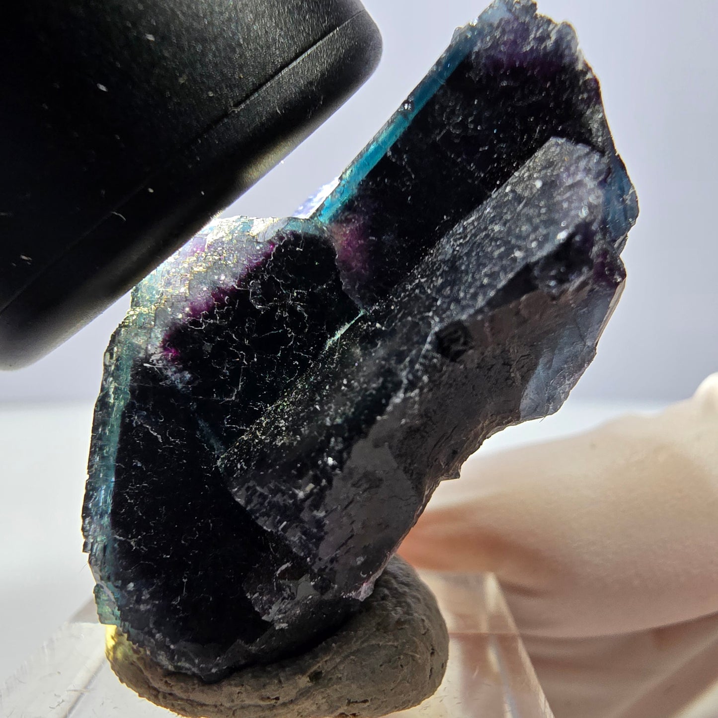 Phantom Fluorit Würfel Stufe, lila grün Okorusu, Namibia 40*33*21mm