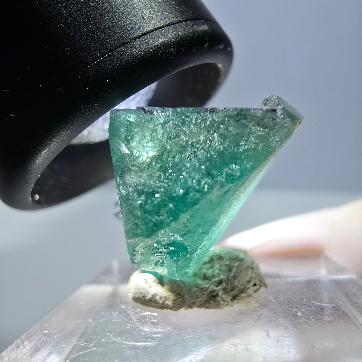 Phantom Fluorit Würfel Stufe, lila grün Okorusu, Namibia 29*20*14mm