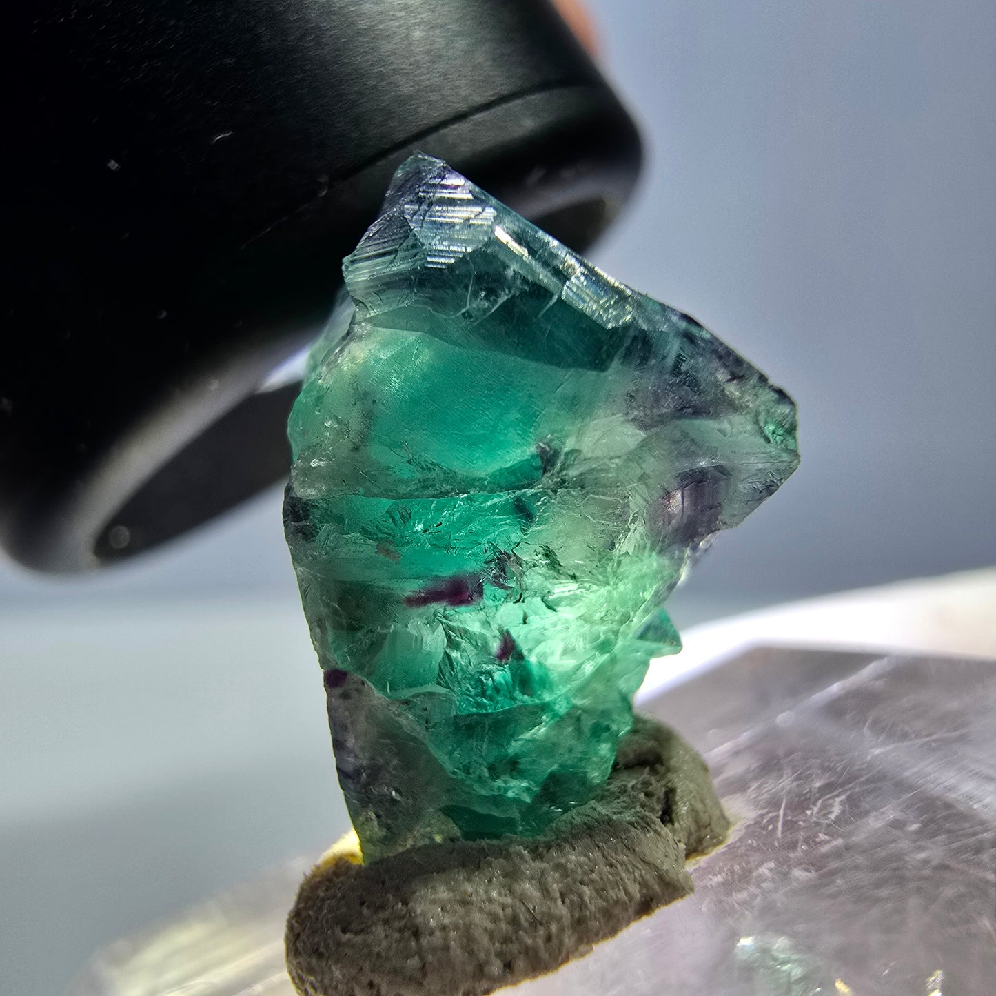 Phantom Fluorit Würfel Stufe, lila grün Okorusu, Namibia 18*12*11mm
