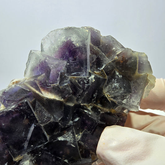 Phantom Fluorit Würfel Stufe, lila Okorusu, Namibia 65*44*23mm