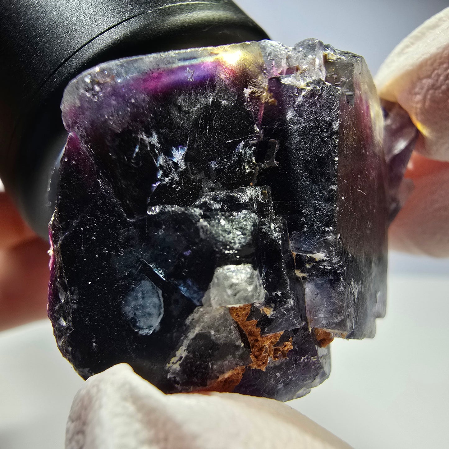 Phantom Fluorit Würfel Stufe, grün lila Okorusu, Namibia 38*27*16mm