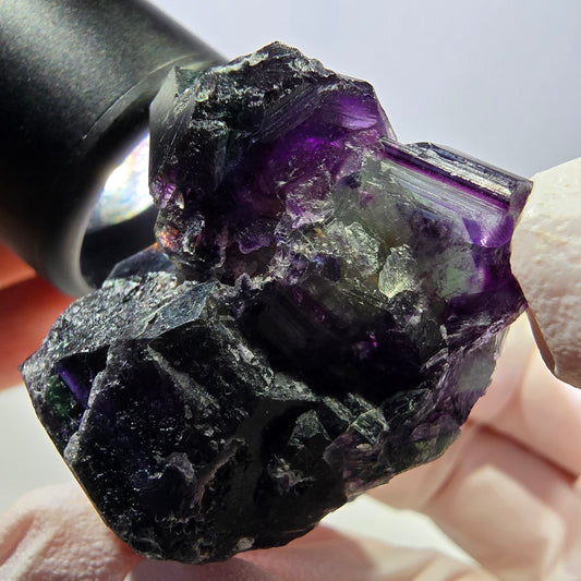 Phantom Fluorit Würfel Stufe, grün lila Okorusu, Namibia 44*38*33mm