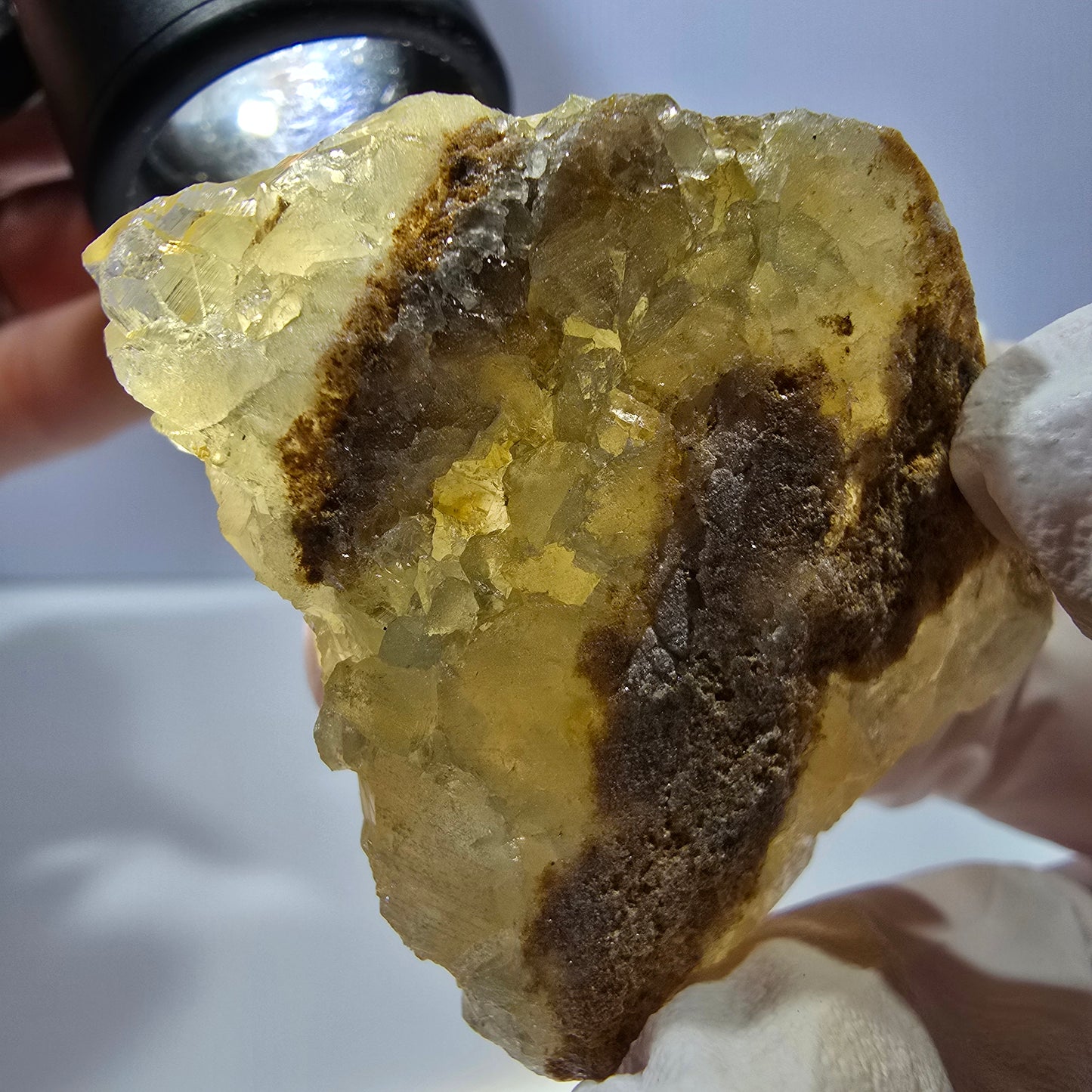 Phantom Fluorit Würfel Stufe, gelb parkettiert Okorusu, Namibia 47*39*21mm