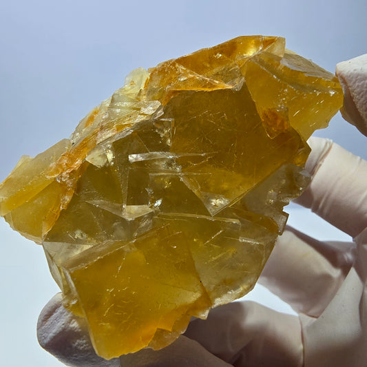 Phantom Fluorit Würfel Stufe, gelb parkettiert Okorusu, Namibia 63*50*24mm