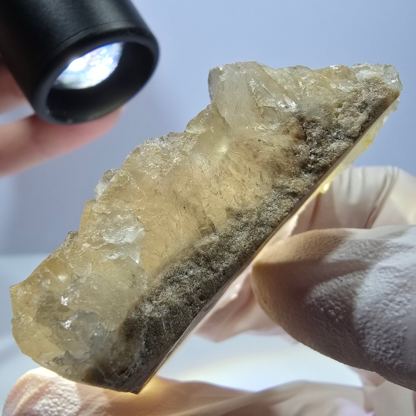 Phantom Fluorit Würfel Stufe, gelb Okorusu, Namibia 56*41*20mm