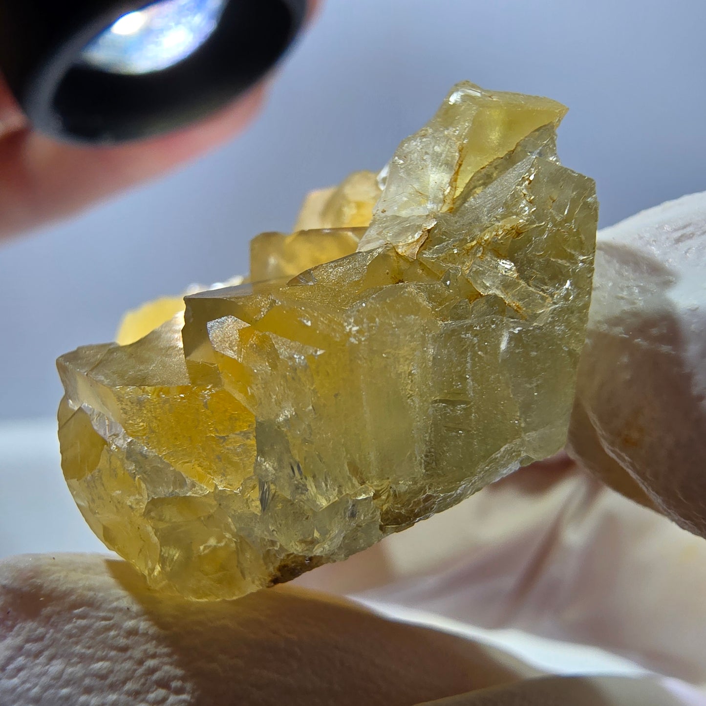 Phantom Fluorit Würfel Stufe, gelb Okorusu, Namibia 43*31*18mm