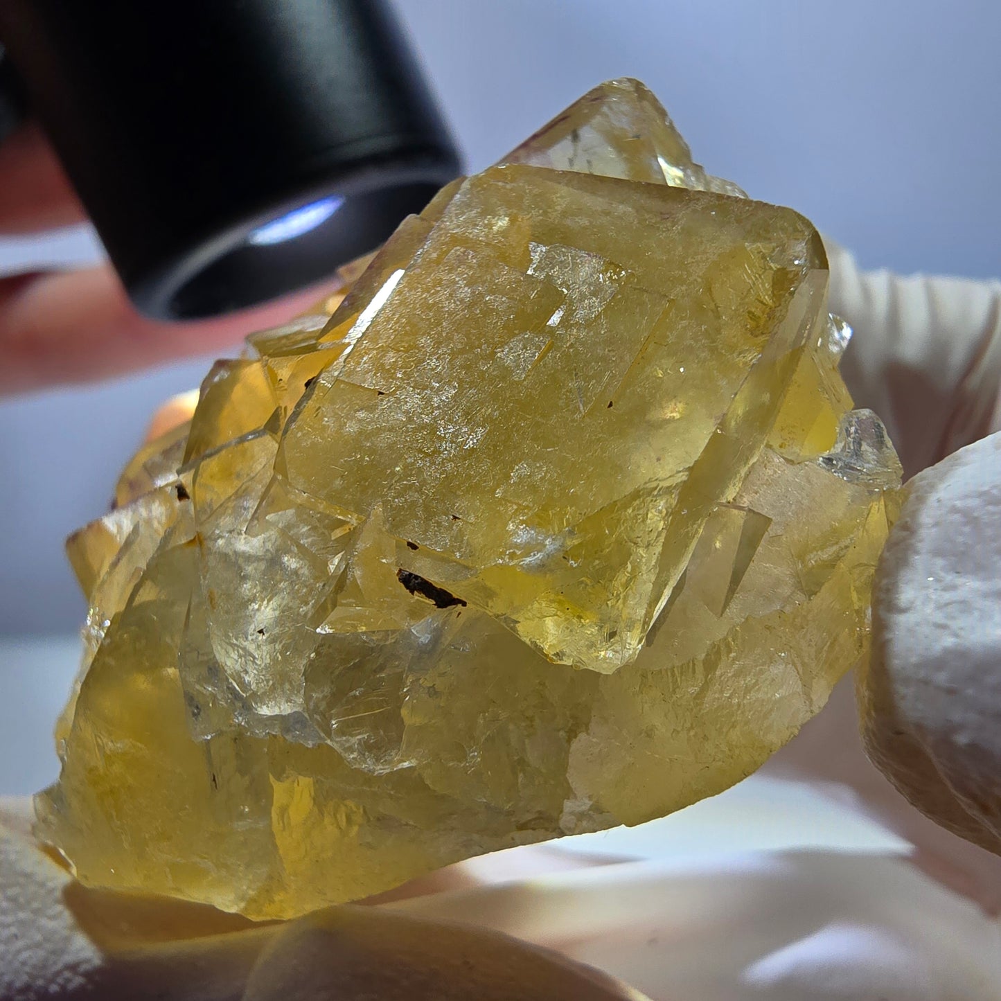 Phantom Fluorit Würfel Stufe, gelb Okorusu, Namibia 45*37*18mm