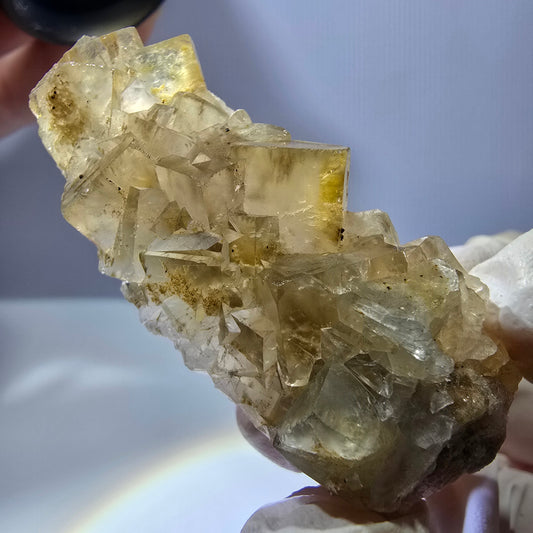 Phantom Fluorit Würfel Stufe, gelb Okorusu, Namibia 59*26*18mm