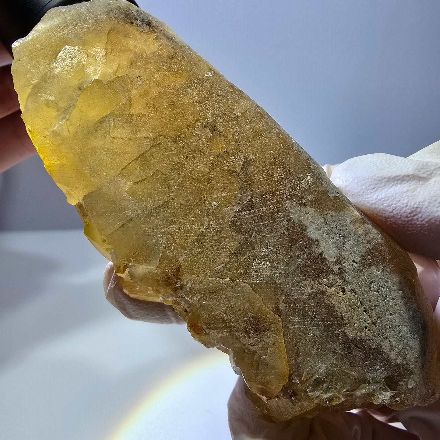 Phantom Fluorit Würfel Stufe, gelb Okorusu, Namibia 101*37*24mm