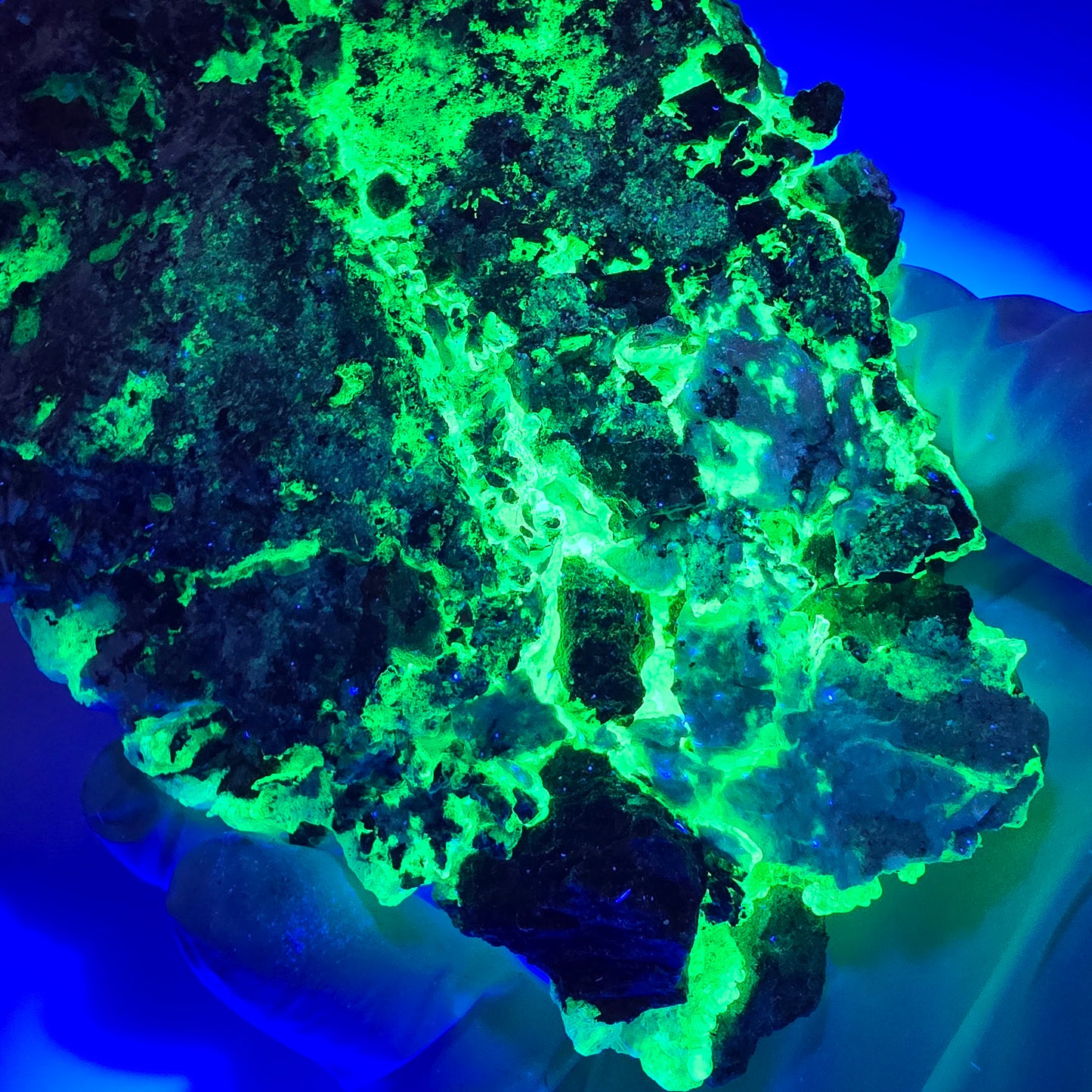 Große Hyalit Opal (UV Mineral) Stufe Erongo, Namibia 118*94*31mm