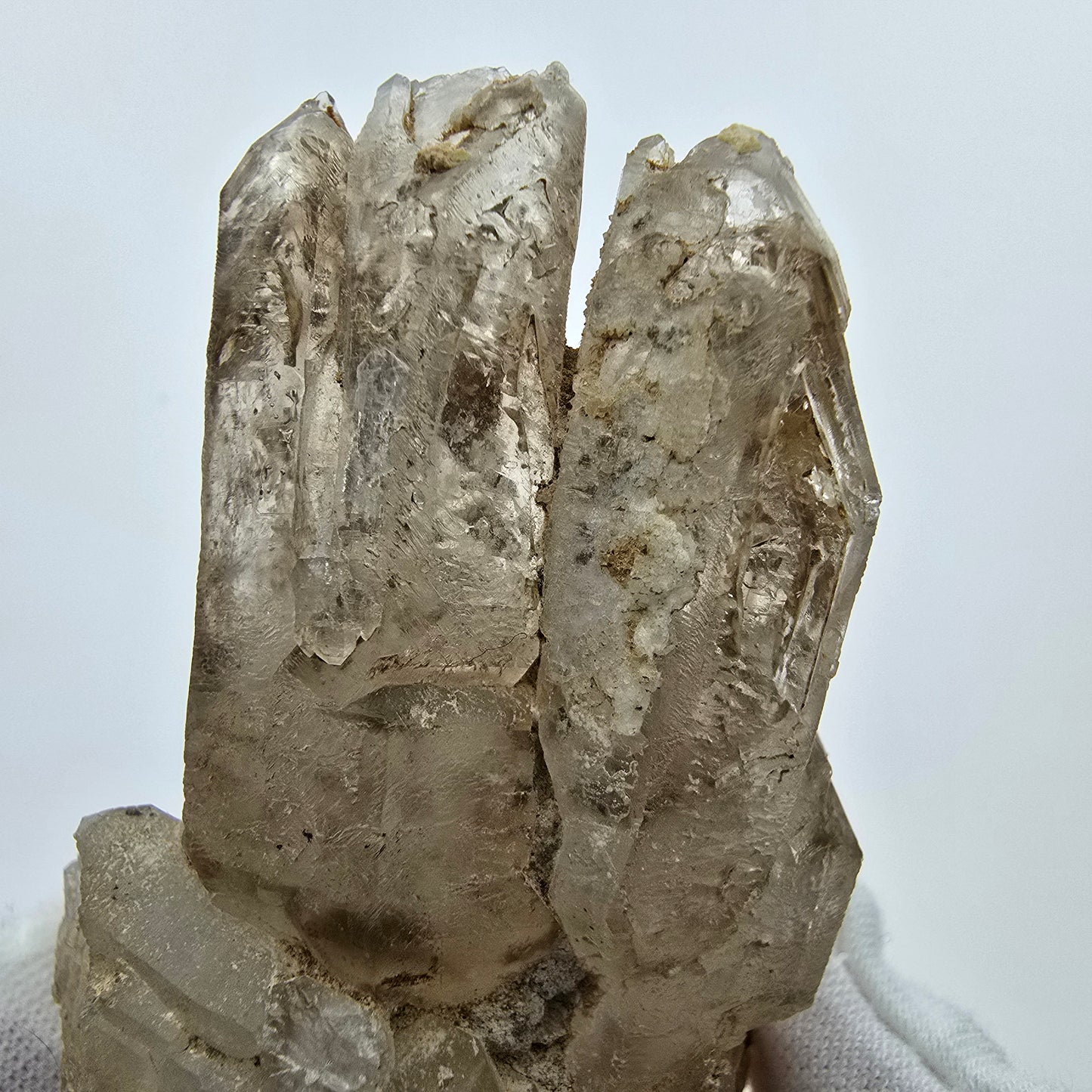 Enhydro Phantom Rauchquarz Zepter Stufe, 2x Blase Goboboseb, Namibia 78*41*53mm