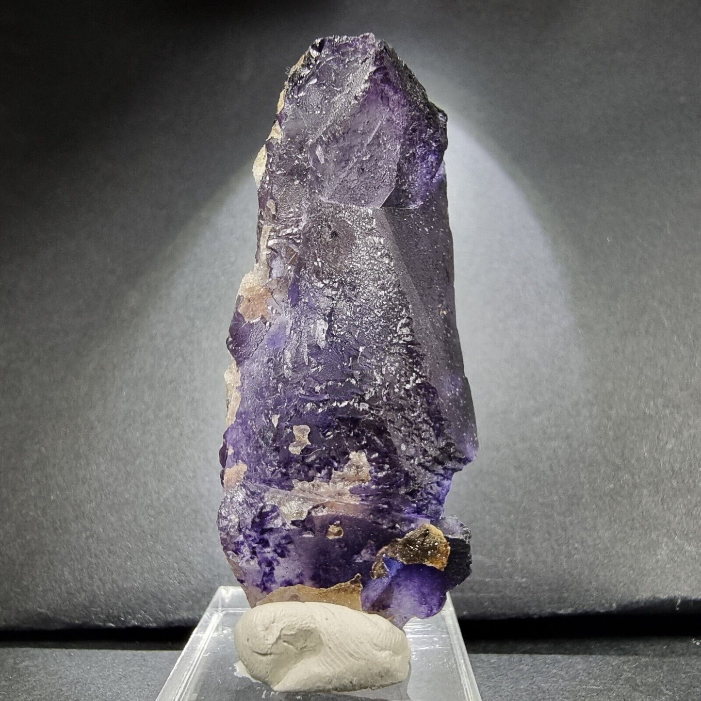 TOP klare Fluorit Würfel Stufe lila weiß 59*27*22mm Erongo, Namibia Sammlung