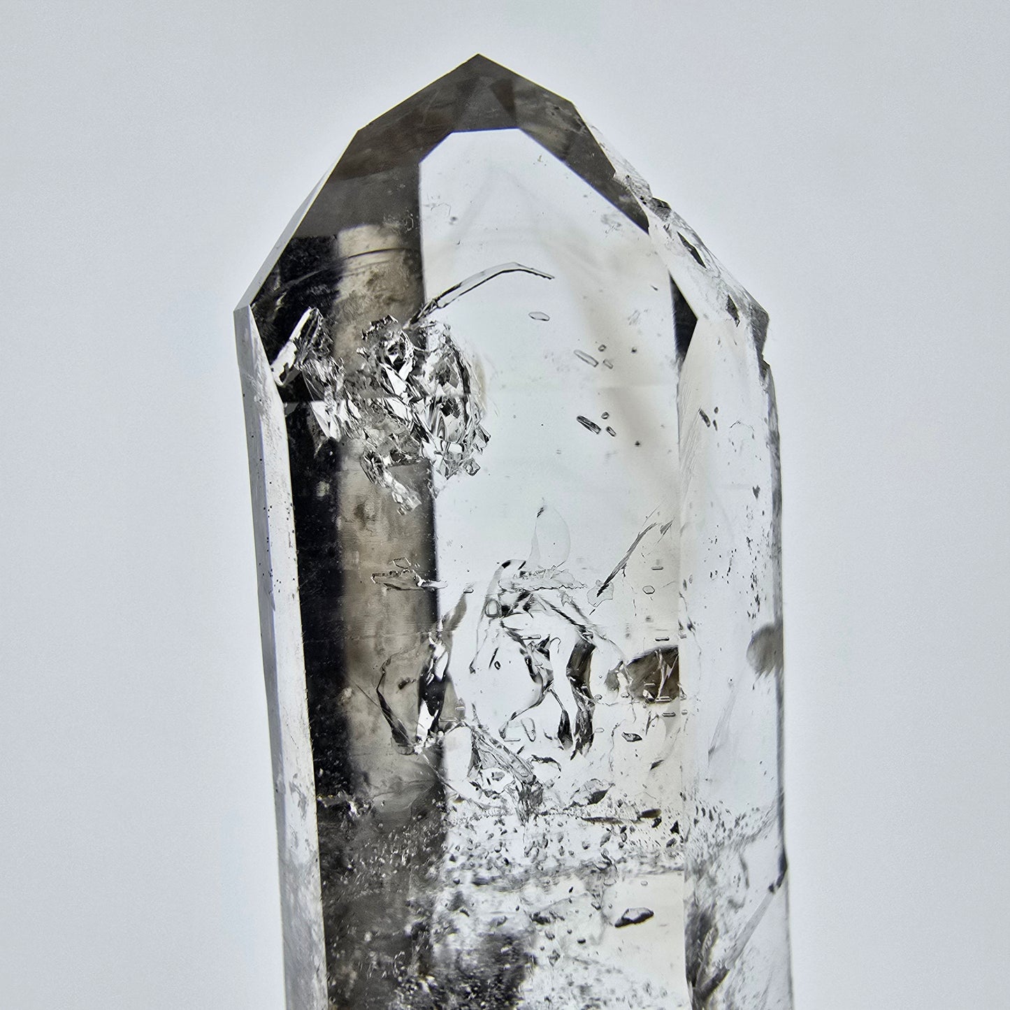 Sceptre DT en quartz fumé squelette Enhydro, 1 pochette bulle Saint-Valentin, Namibie 60 x 20 x 15 mm