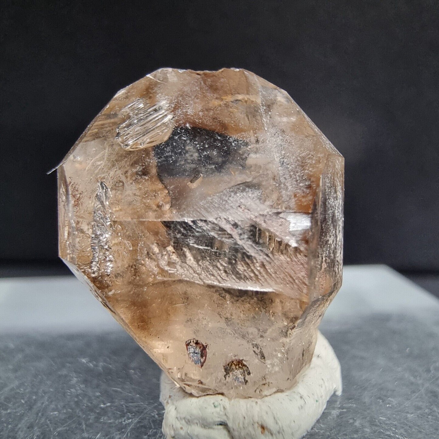 TOP klarer Zepterquarz, Bergrkistall 20*16*11mm 4g aus Erongo, Namibia Kristall
