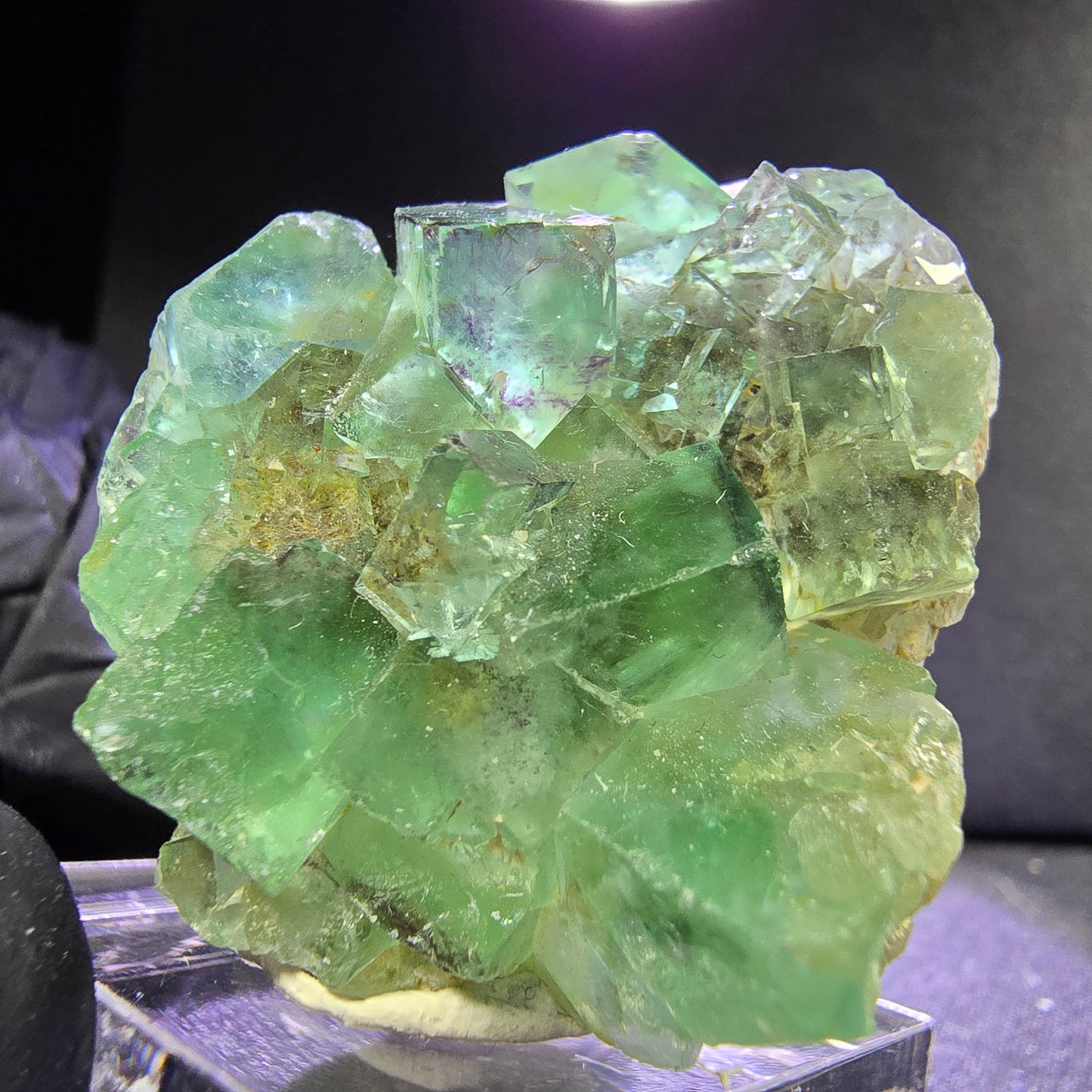 Sehr klare Fluorit Würfel Stufe grün 34*32*21mm Okorusu, Namibia Sammlung