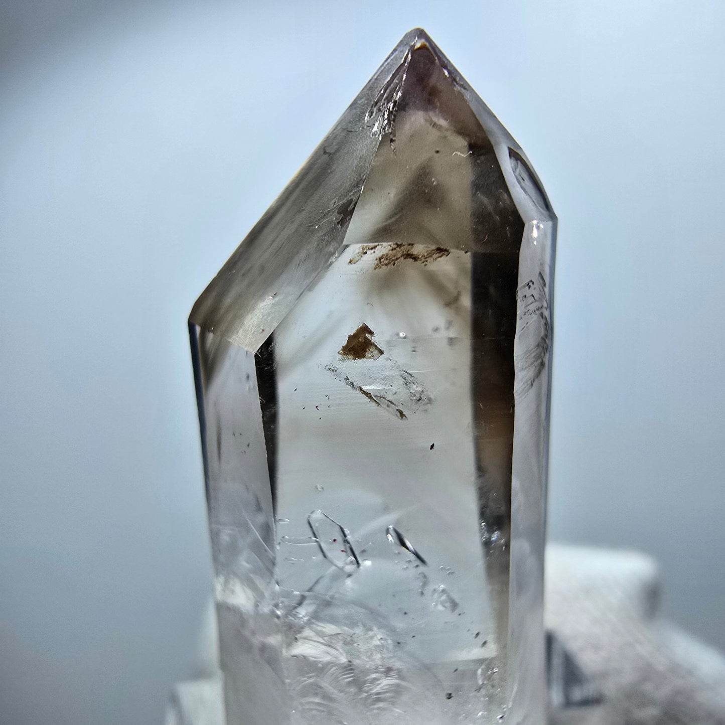 Enhydro Phantom Smoky Quartz Scepter, 1x Bubble Goboboseb, Namibia 39*15*11mm