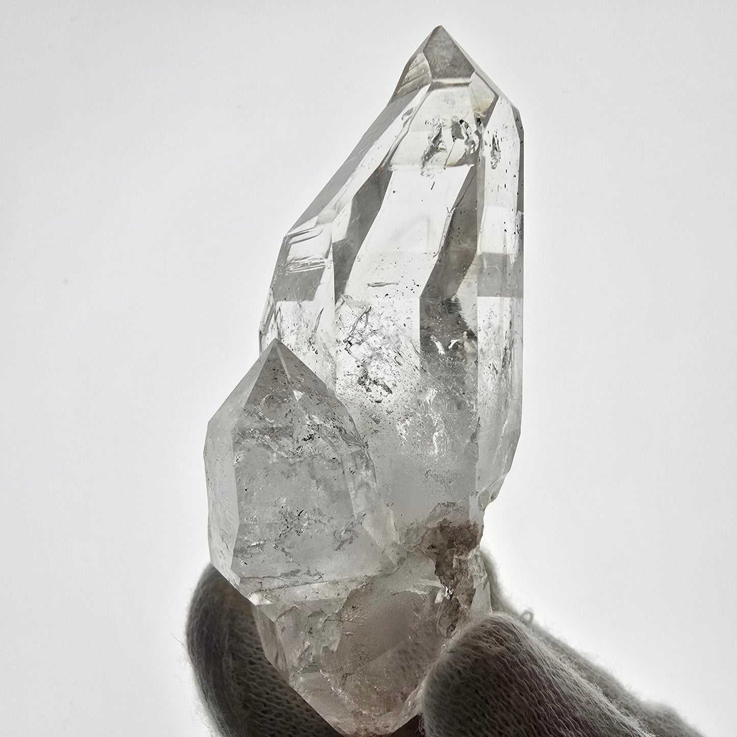 Gobo de poche Skeleton Phantom Smoky Quartz DT Zepter Valentine. Namibie 71 x 33 x 35 mm