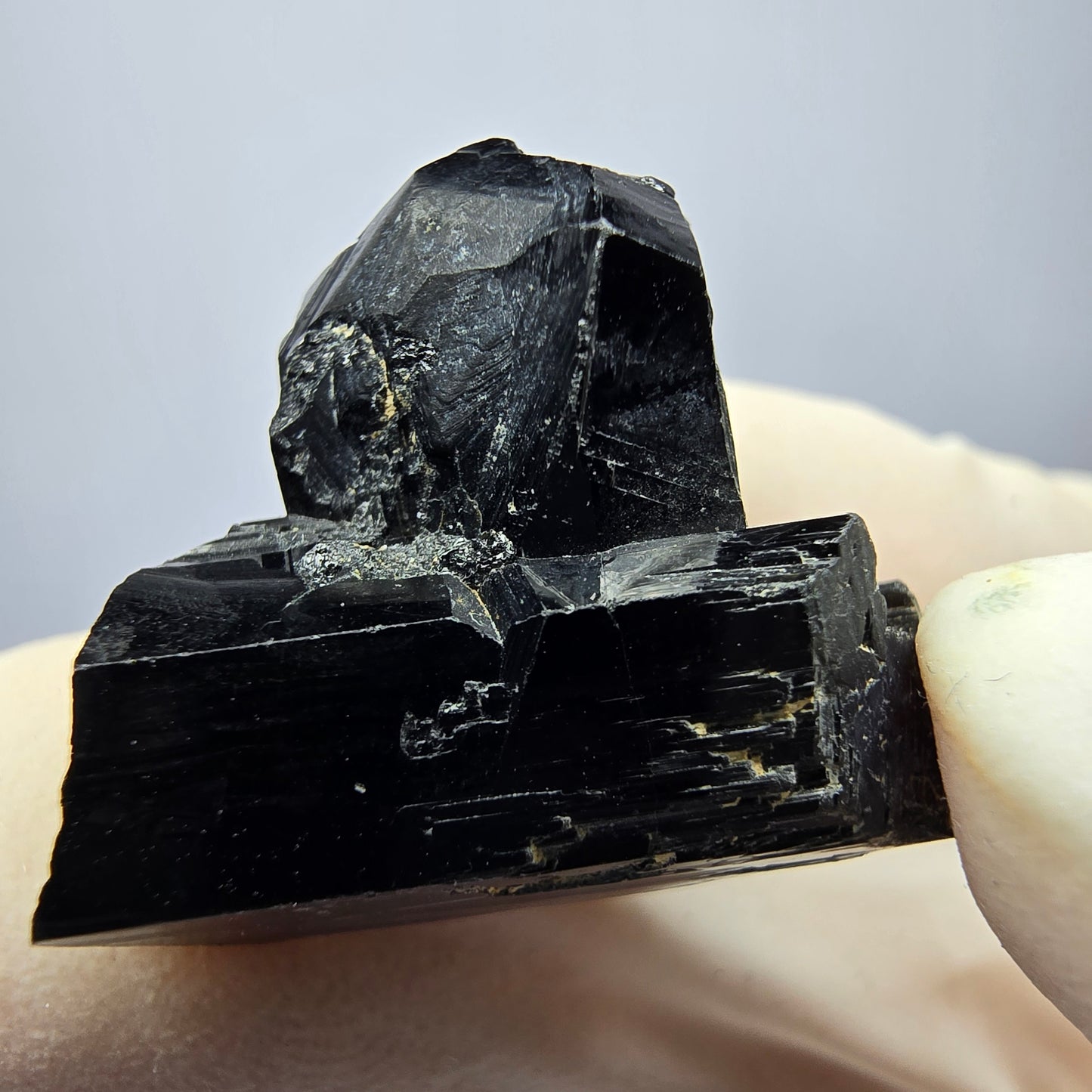 Schöne Schörl Turmalin Stufe schwarz Erongo, Namibia 24*21*14mm Sammlung