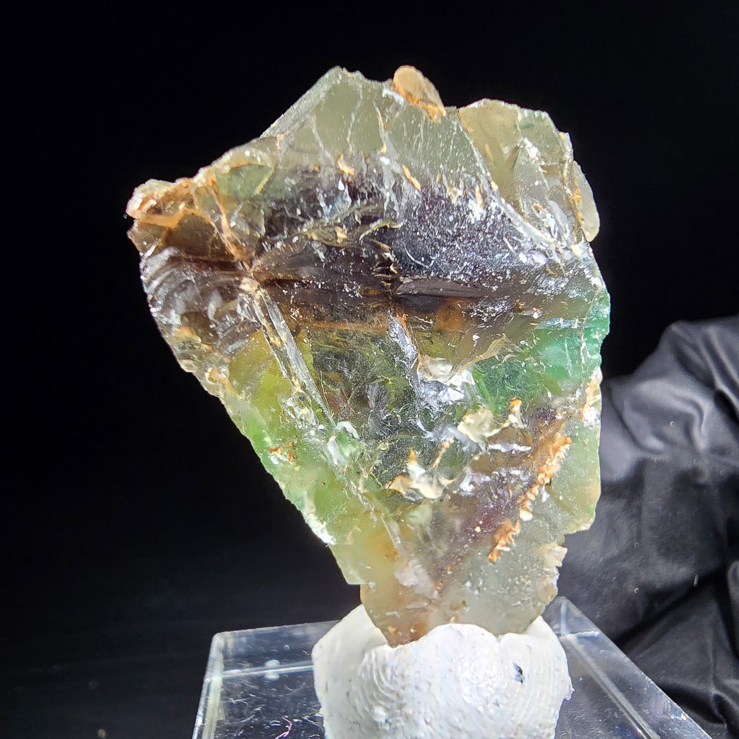 Klare zonare Fluorit Stufe lila grün braun Erongo, Namibia 37*23*15mm Sammlung