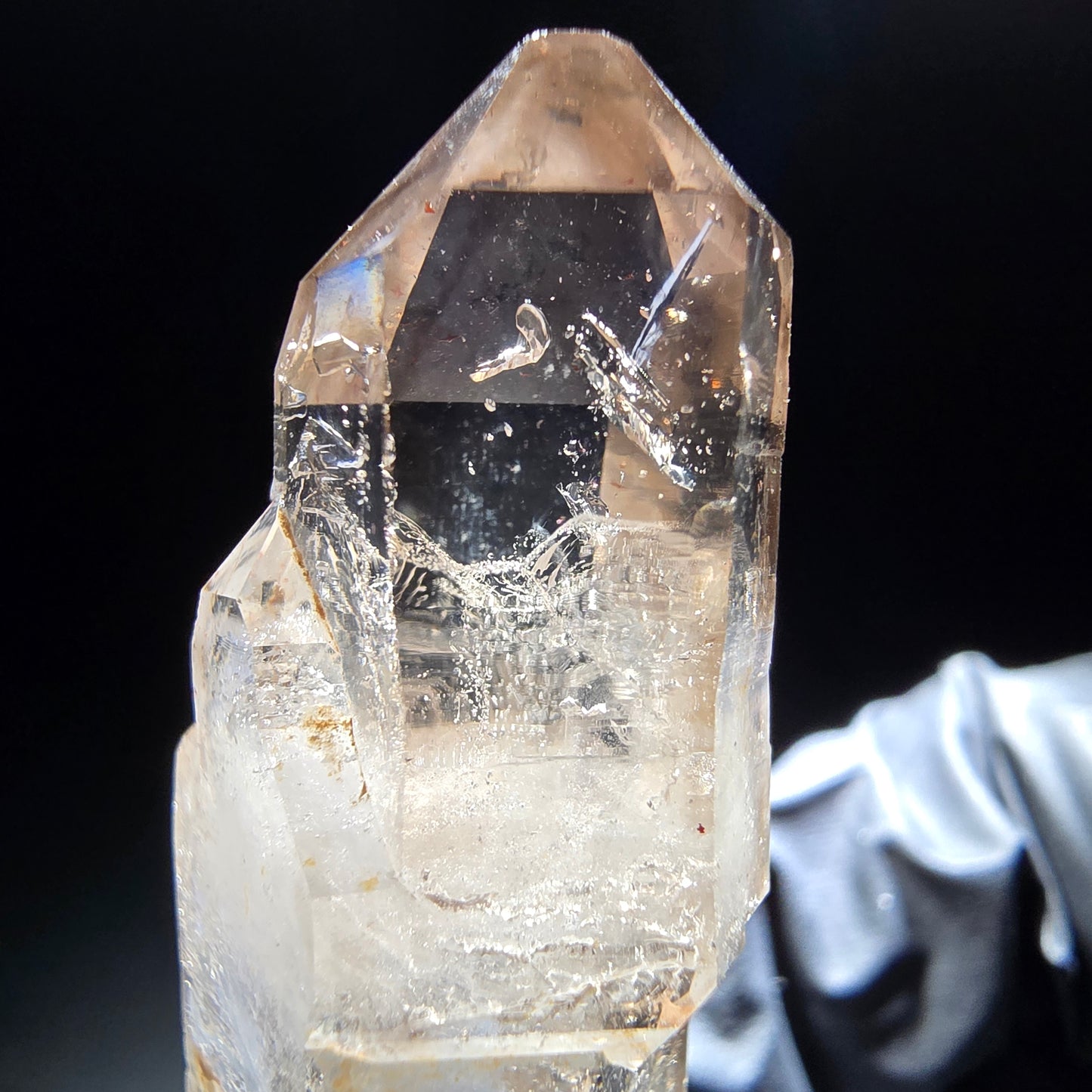 Klare Phantom Rauchquarz Zepter Spitze Goboboseb, Namibia 42*19*12mm Sammlung