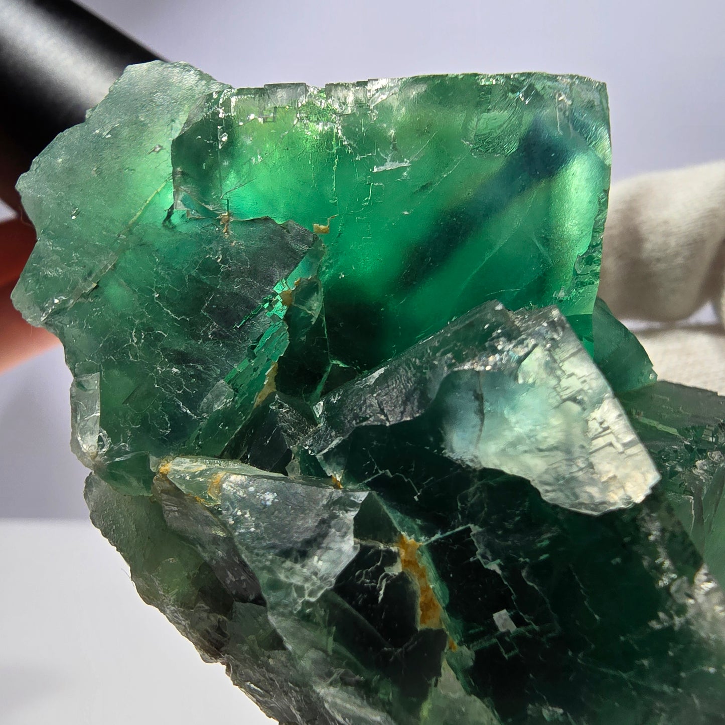 Large Phantom Fluorite Cube Stepped Green Okorusu Namibia 89*67*47mm