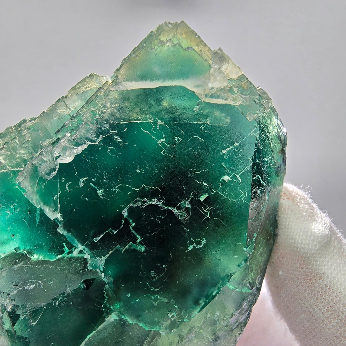 Große Phantom Fluorit Würfel Stufe grün gelb Okorusu Namibia 73*67*38mm Sammlung