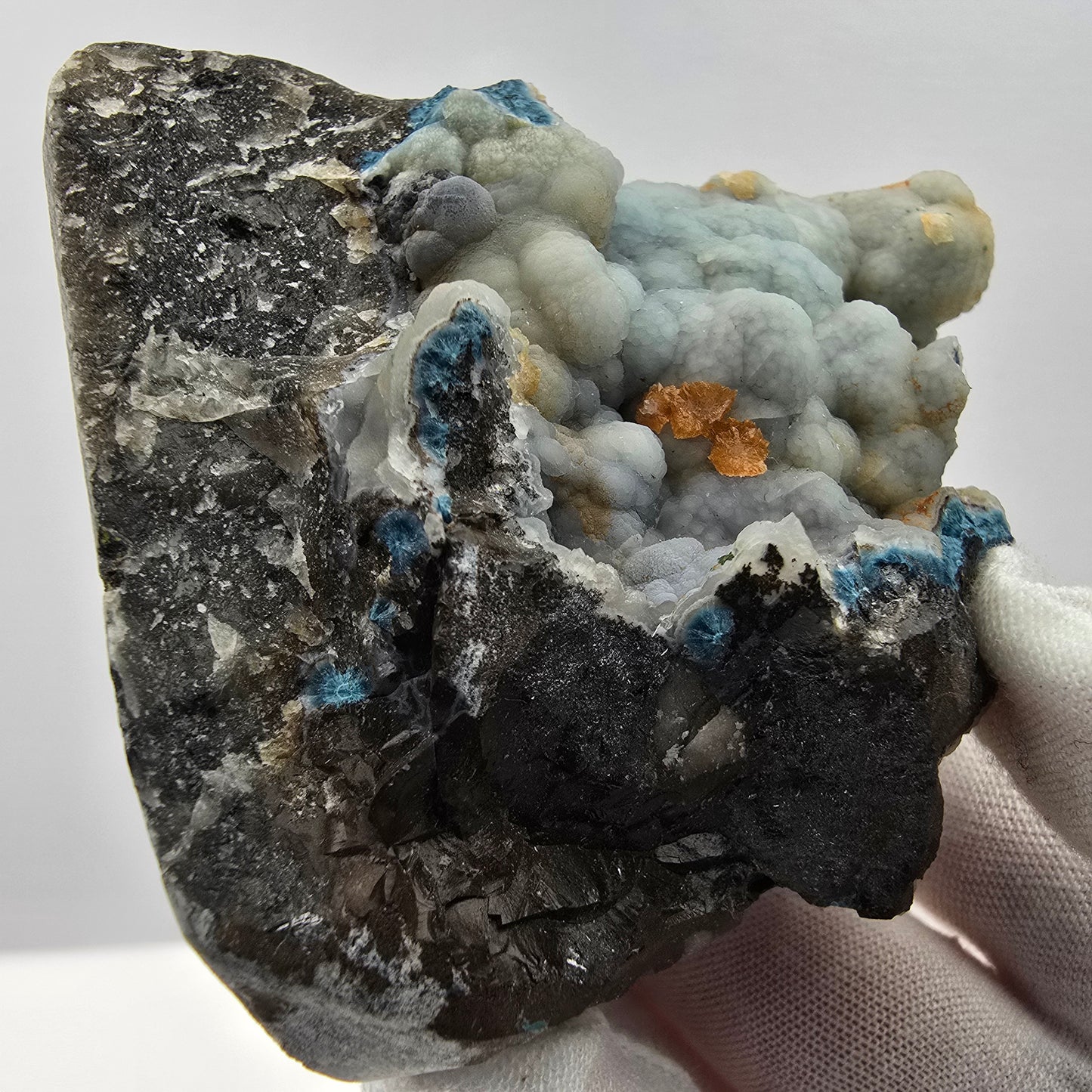 Große Shattuckit, Malachit Stufe, Kugel Kristalle Kaokoveld, Namibia 88*68*58mm