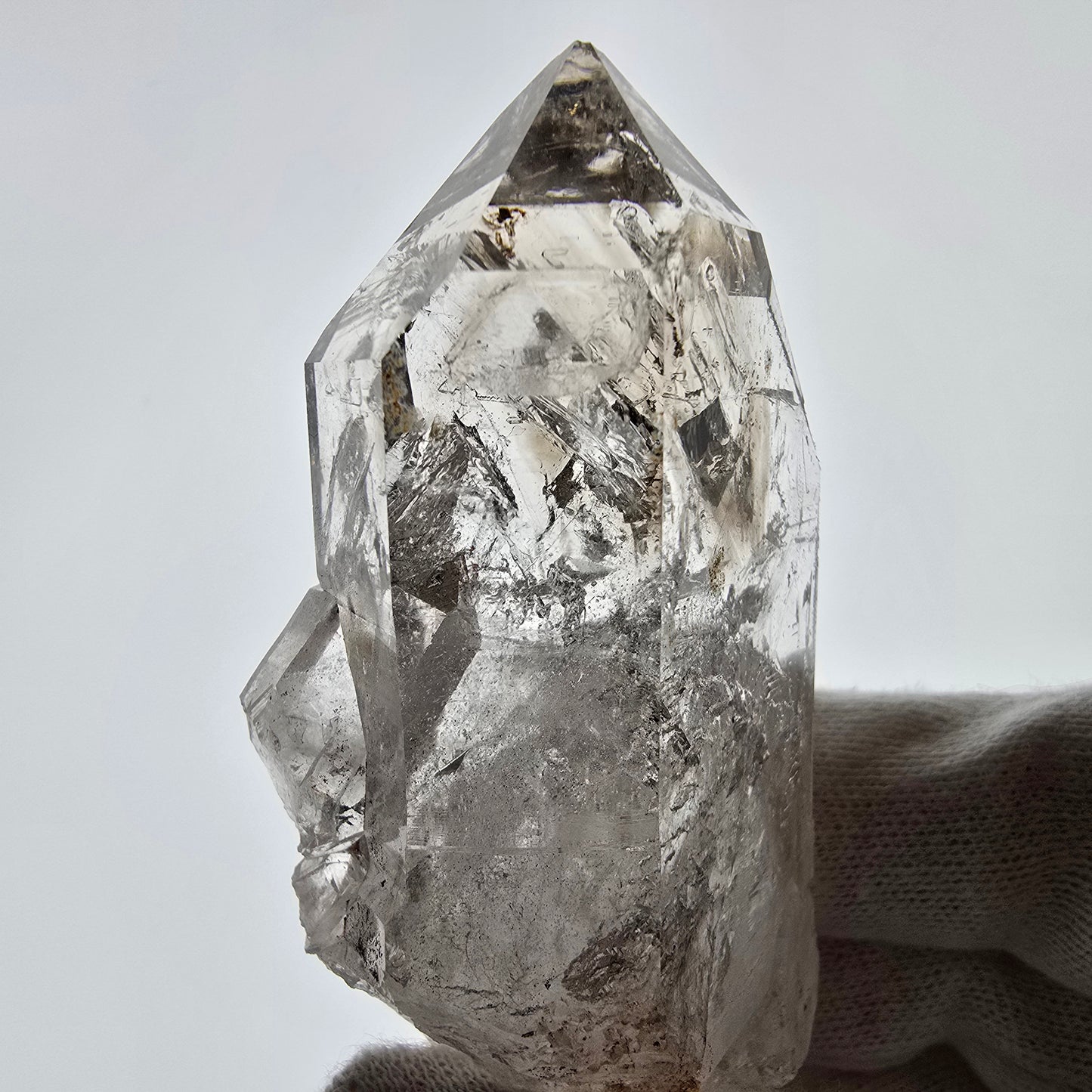 Enhydro Skeleton Smoky Quartz Scepter, UV Calcite Valentine Pocket Namibia 82*41*29mm