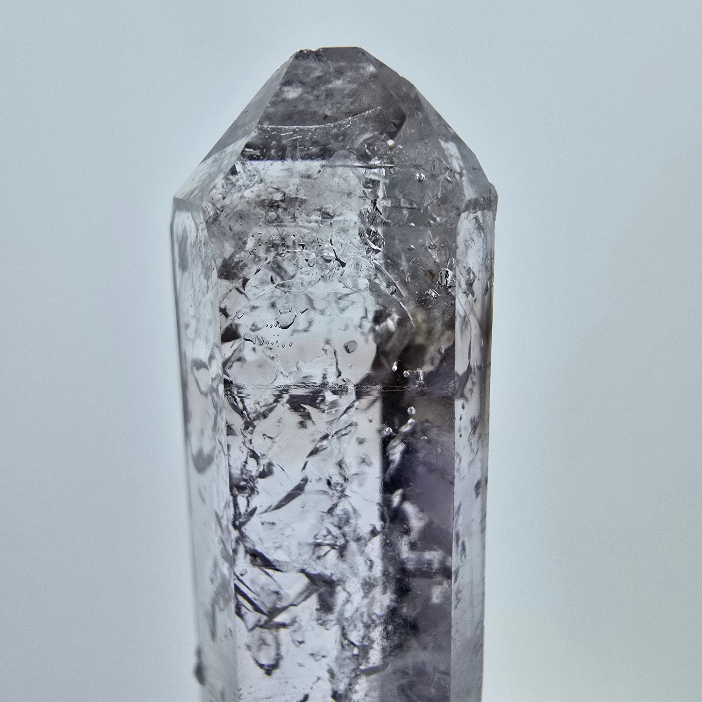 Enhydro Phantom Amethyst mit Stilbit, 1x Blase Goboboseb, Namibia 58*13*8mm