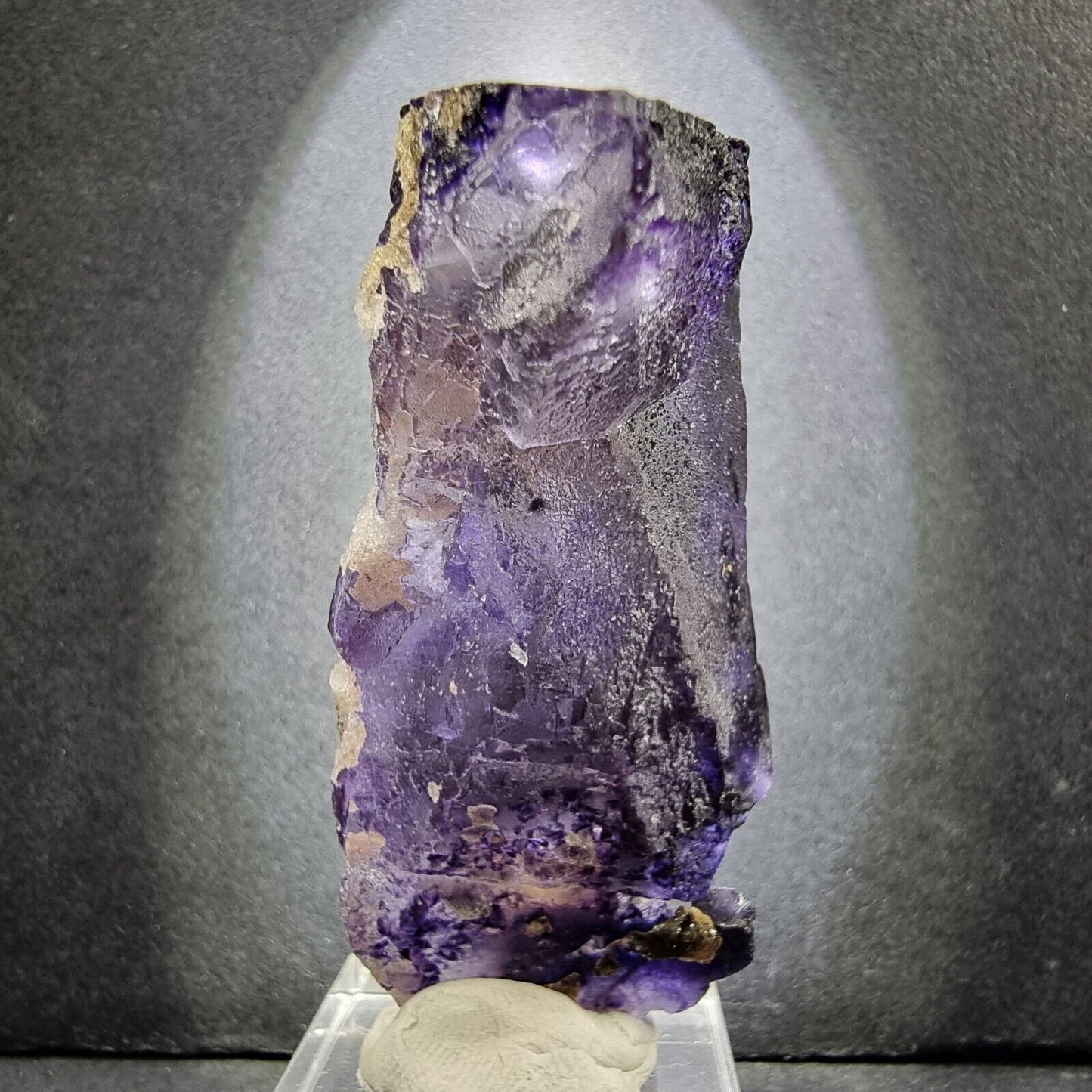 TOP klare Fluorit Würfel Stufe lila weiß 59*27*22mm Erongo, Namibia Sammlung