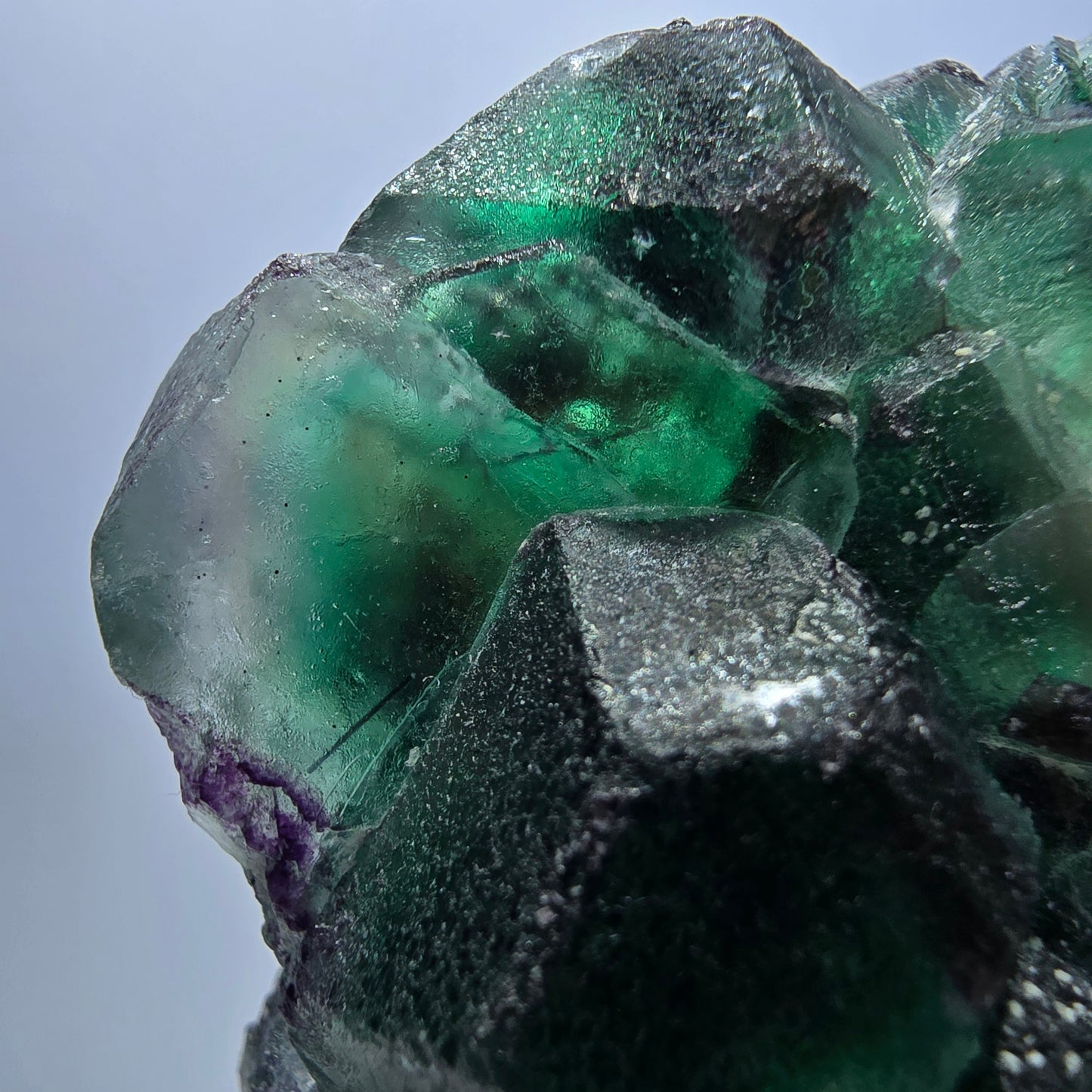 Rare Phantom Fluorite zonal, Schorl Tourmaline Hyalite Erongo, Namibia 79*70*56mm