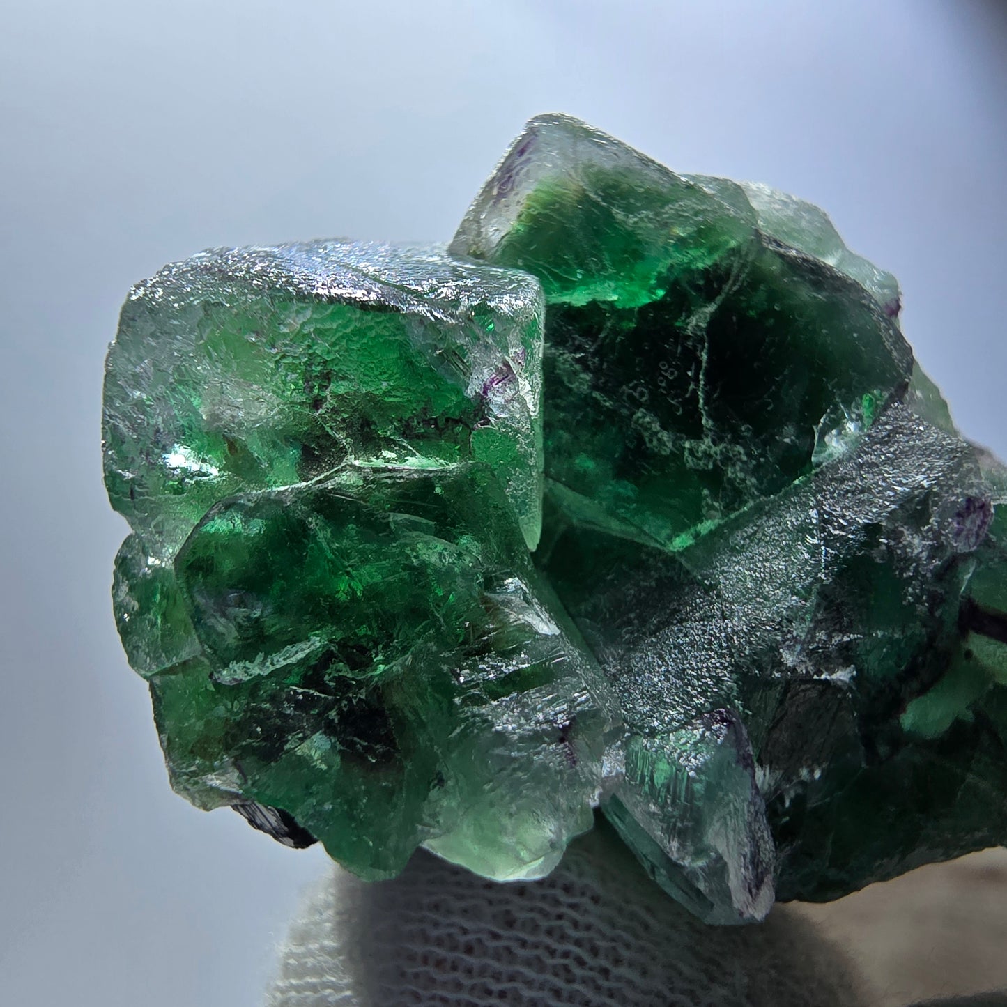 Fluorite fantôme, muscovite, hyalite, tourmaline Schörl, Erongo, Namibie, 49 x 38 x 30 mm