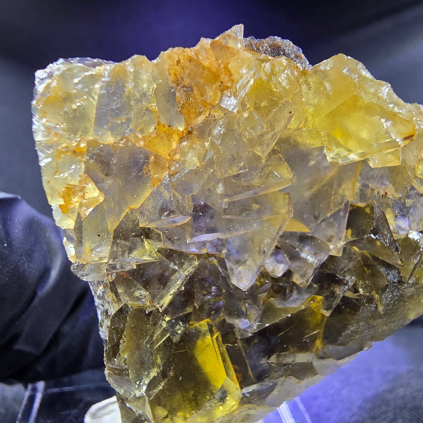 Seltene Honey Pocket Phantom Fluorit Stufe gelb grün 51*34*9mm Okorusu, Namibia