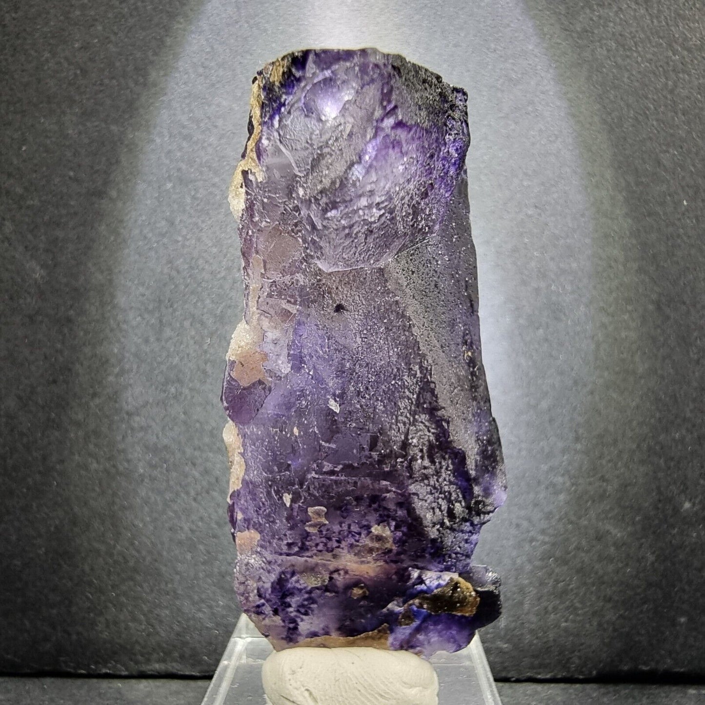 TOP klare Fluorit Würfel Stufe lila weiß 59*27*22mm Erongo, Namibia Sammlung
