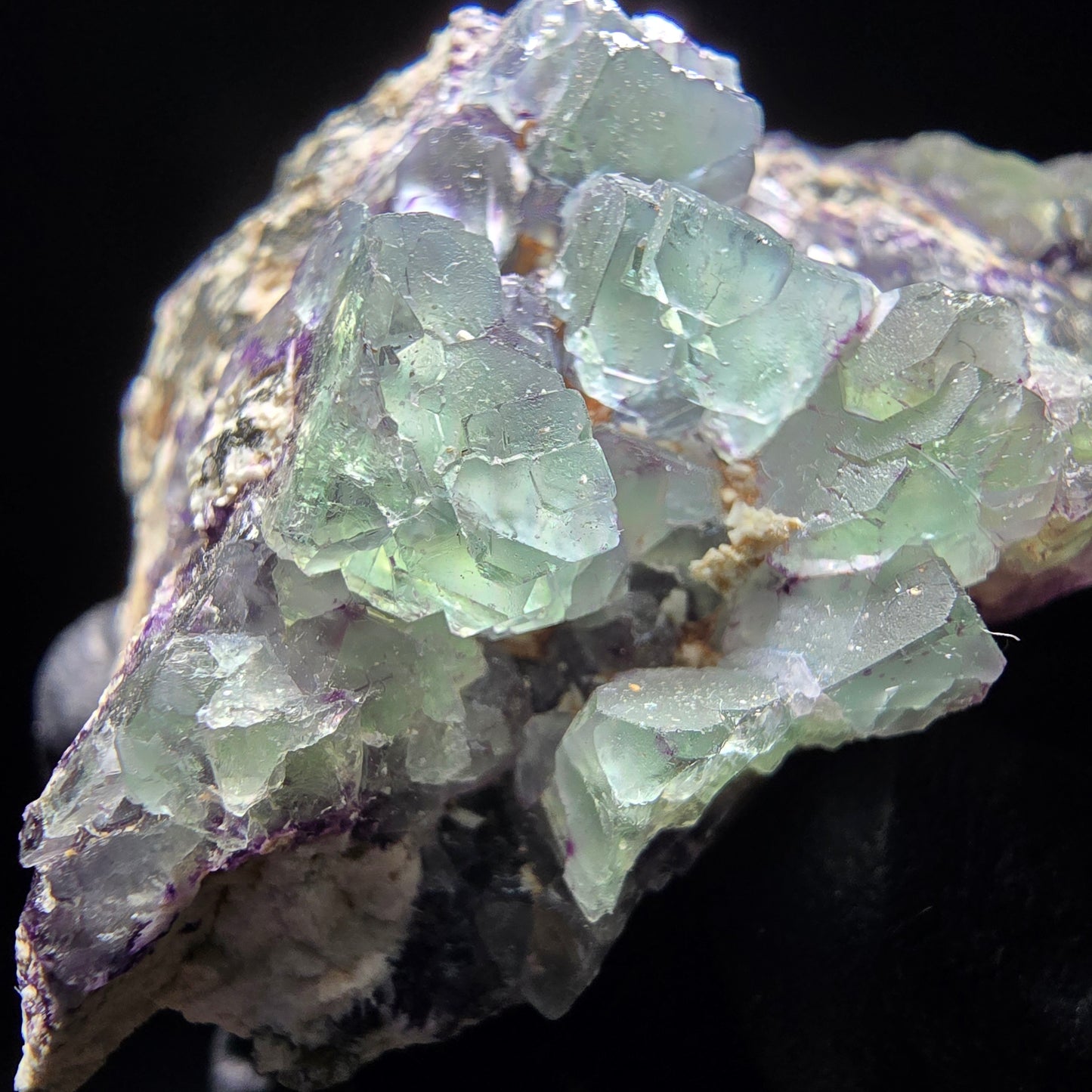 Zonare Fluorit Muskovit Schörl Orthoklas Stufe Erongo Namibia 56*42*29mm
