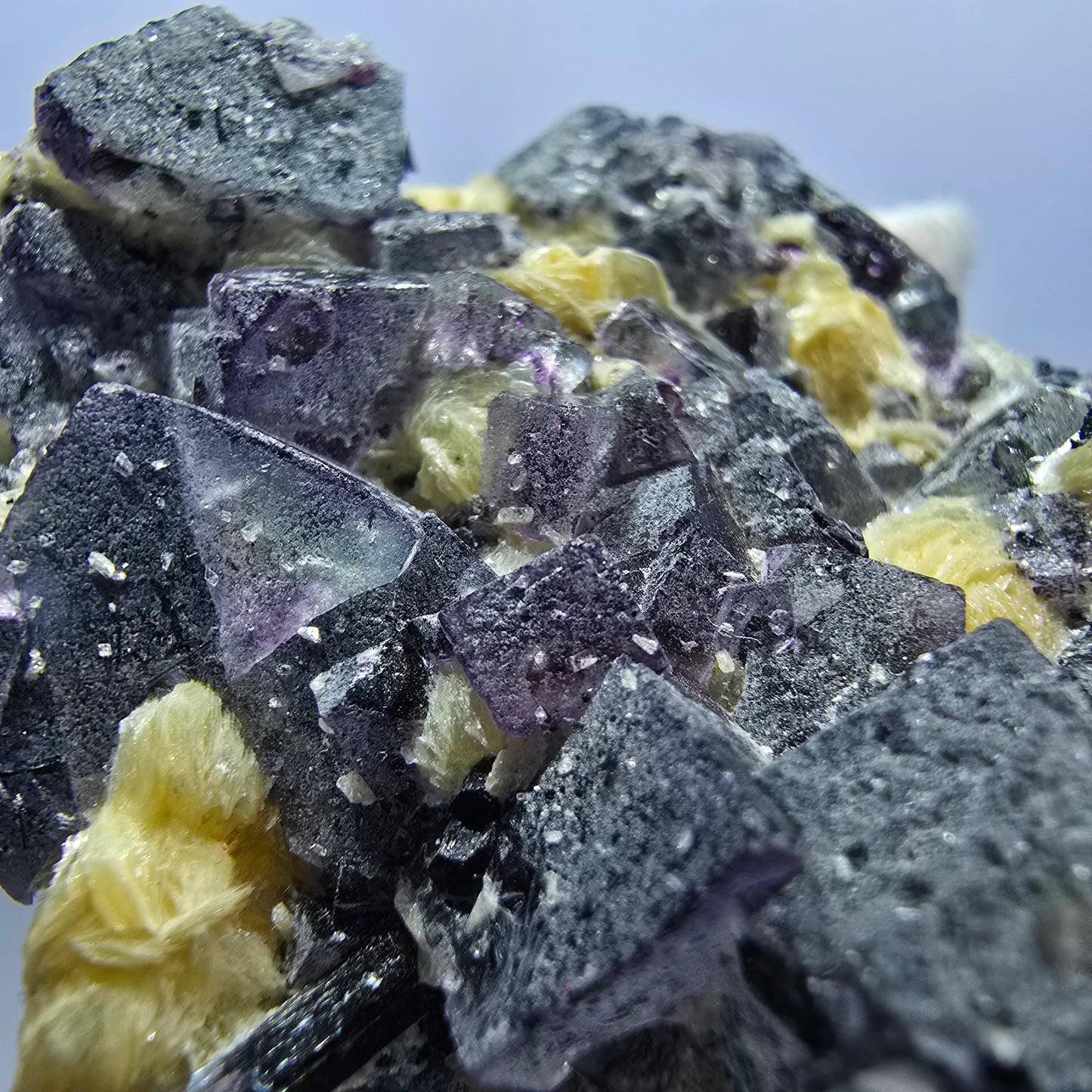 Colorful Phantom Fluorite Cubes Schorl Tourmaline Muscovite Erongo, Namibia 60*45*31mm
