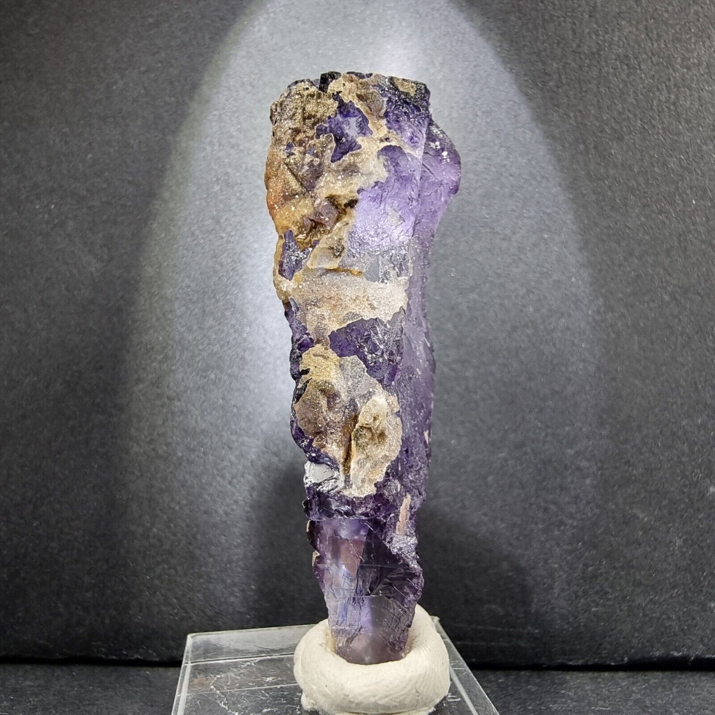 TOP klare Fluorit Würfel Stufe lila weiß 59*27*22mm Erongo, Namibia Sammlung
