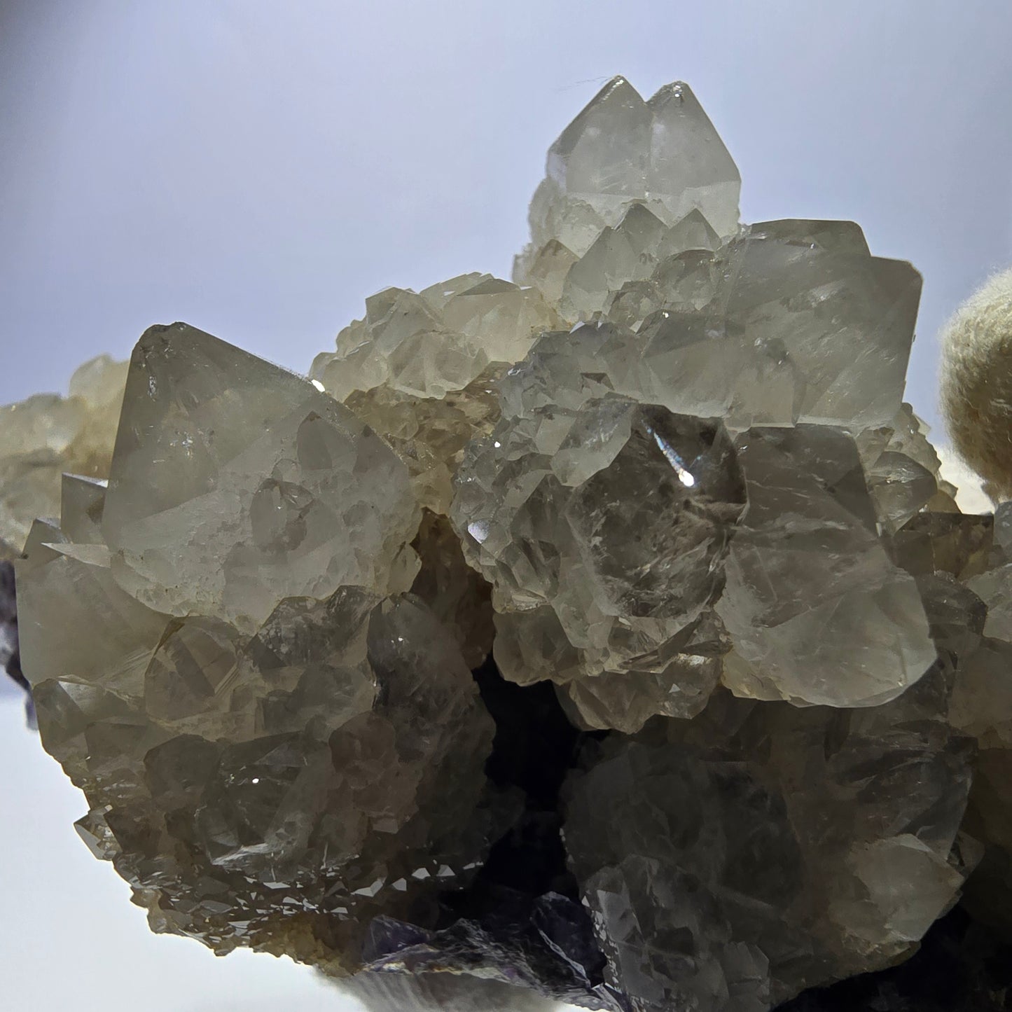 Grand cube de fluorite fantôme, spécimen de quartz violet-vert Okorusu, Namibie 102 x 78 x 57 mm