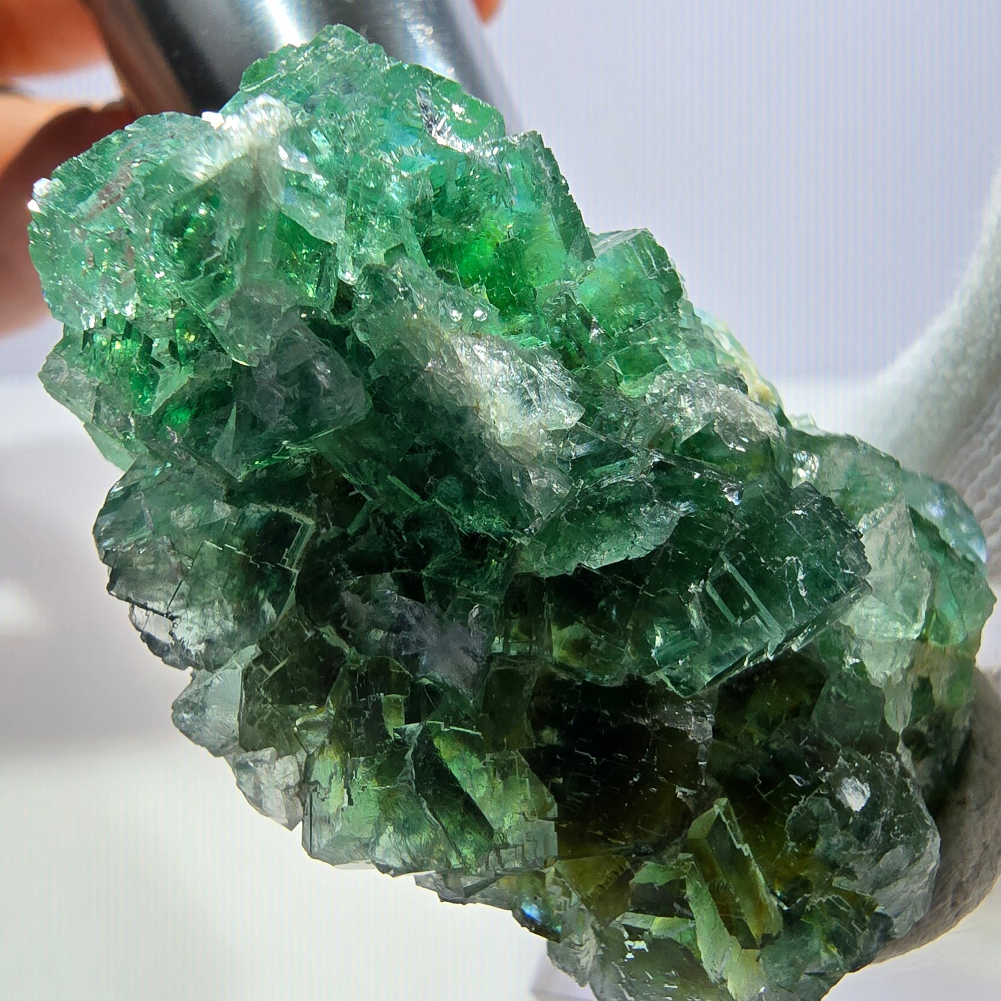 Phantom Fluorite Cube Stepped Green Okorusu, Namibia 49*33*22mm