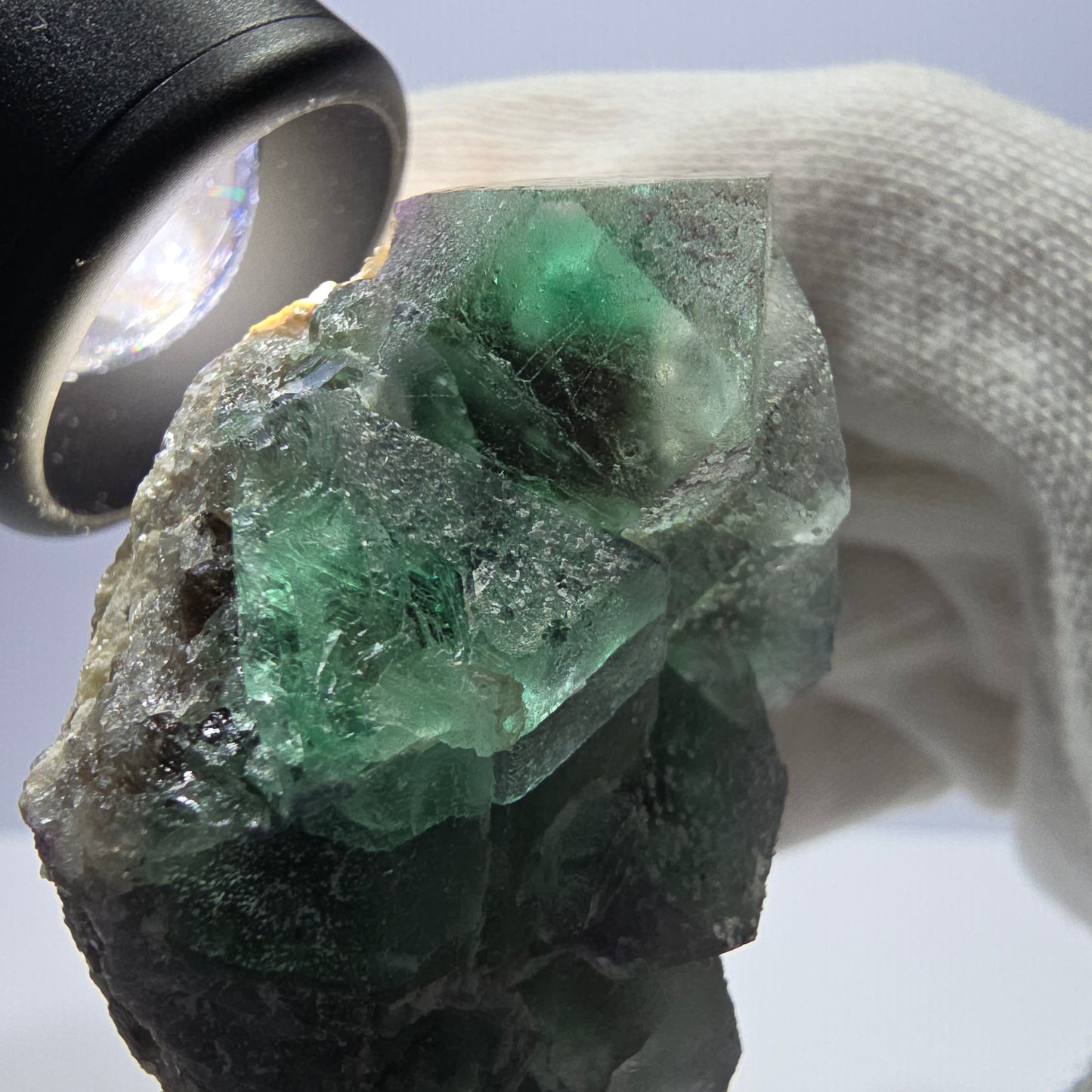 Fluorite fantôme Schörl Tourmaline Hyalite Muscovite Erongo Namibie 84*78*38mm