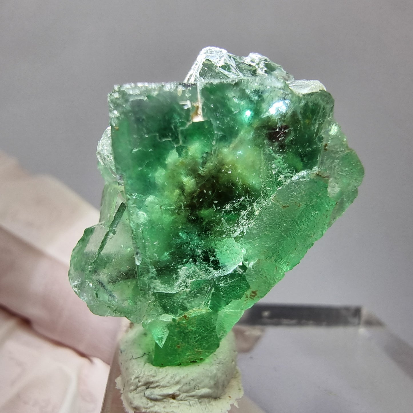 Seltene Fluorit Würfel Stufe grün lila 24*19*17mm Okorusu Namibia Sammlung