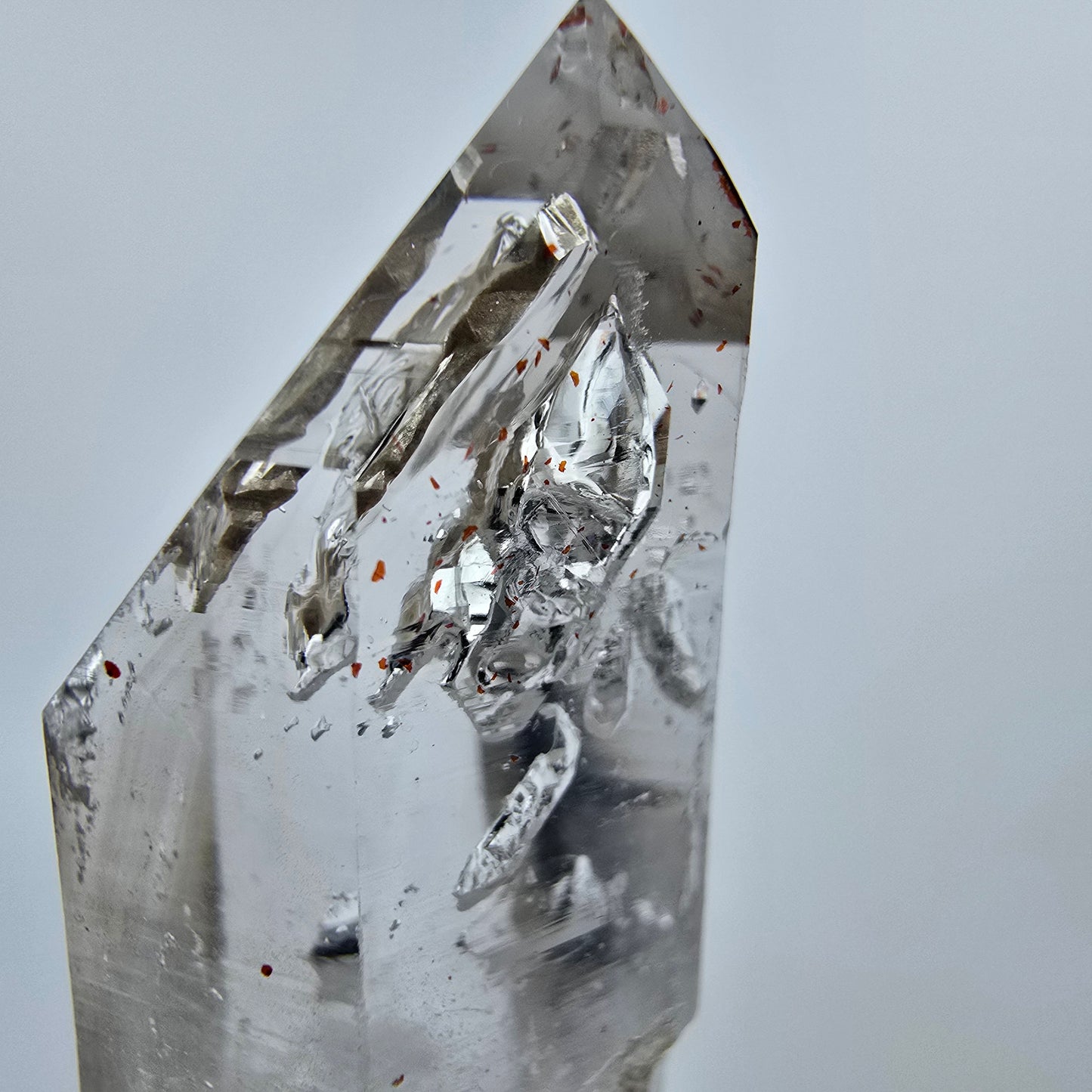 Enhydro Halekin Phantom Rauchquarz Fenster 2x Blase Goboboseb Namibia 51*20*16mm