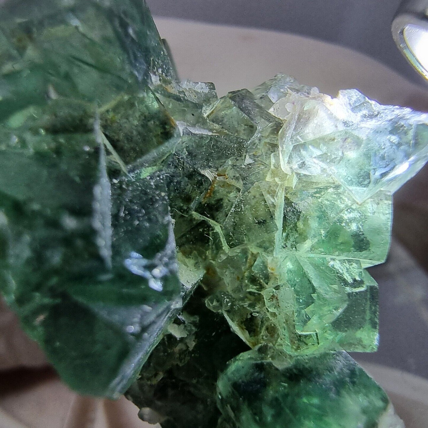 TOP grüne Fluorit Würfel Stufe 27*22*16mm Okorusu, Namibia Mineraliensammlung