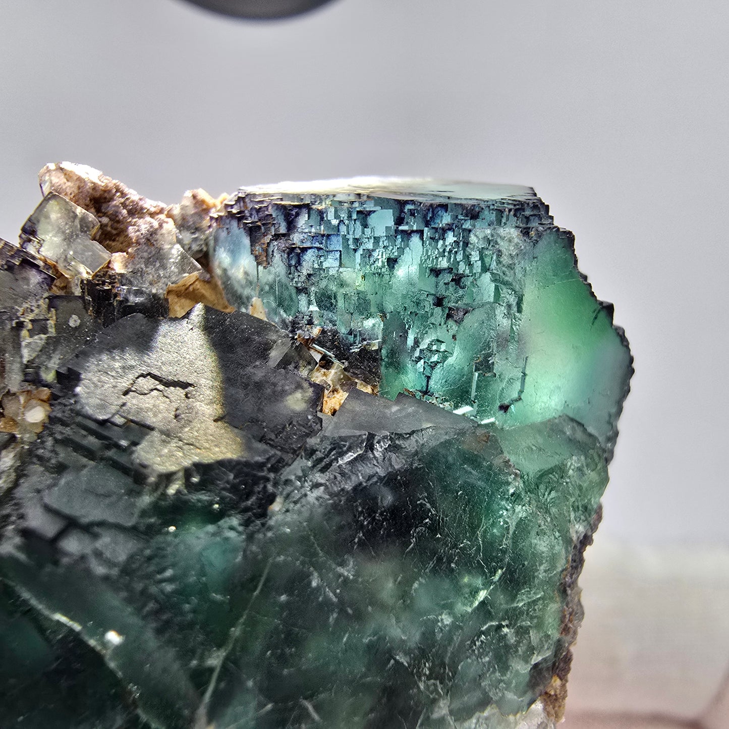 Phantom Fluorit Würfel Stufe grün lila gelb gestuft Okorusu, Namibia 55*33*32mm