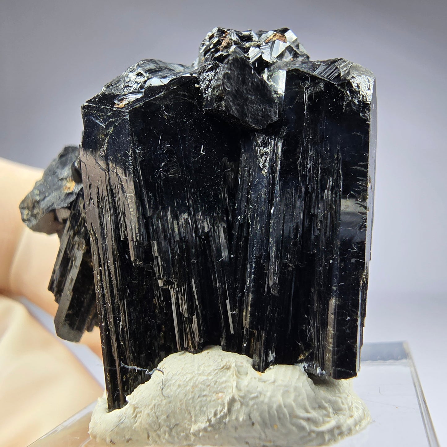 Seltene Schörl Turmalin Stufe schwarz 39*31*26mm Erongo, Namibia Sammlung