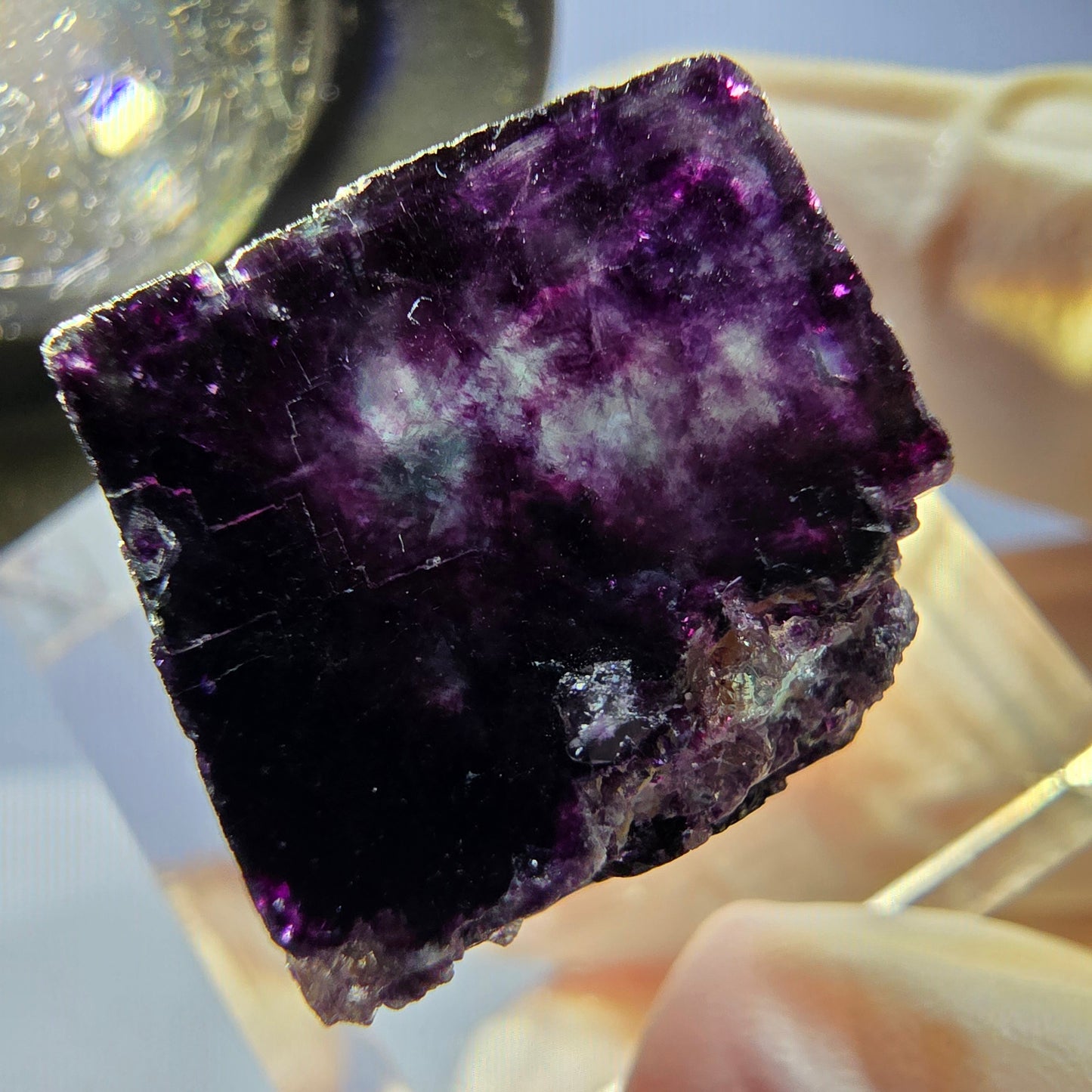 Phantom Fluorit Würfel parkettiert, grün lila Okorusu, Namibia 18*15*15mm